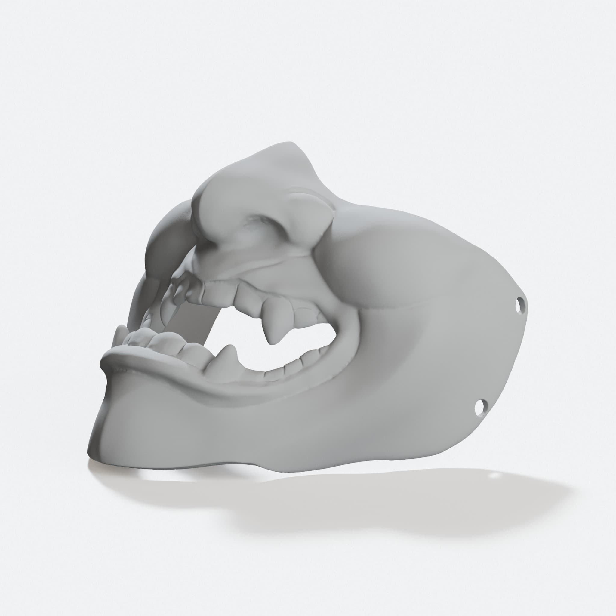 Kimatica Glitchy Geisha Half Mask for 3D Printing