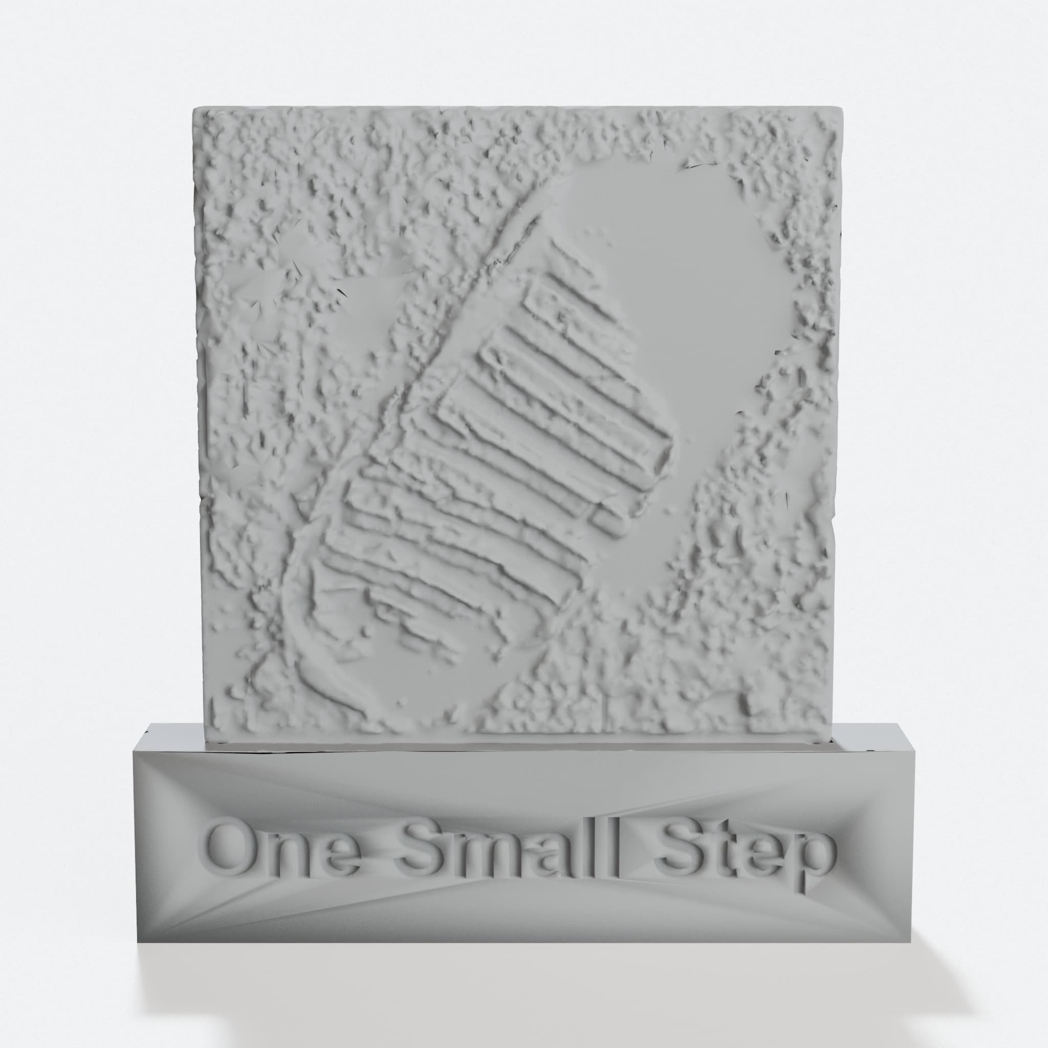 Neil Armstrong Footprint Moon Landing 3D Printed Home Decor