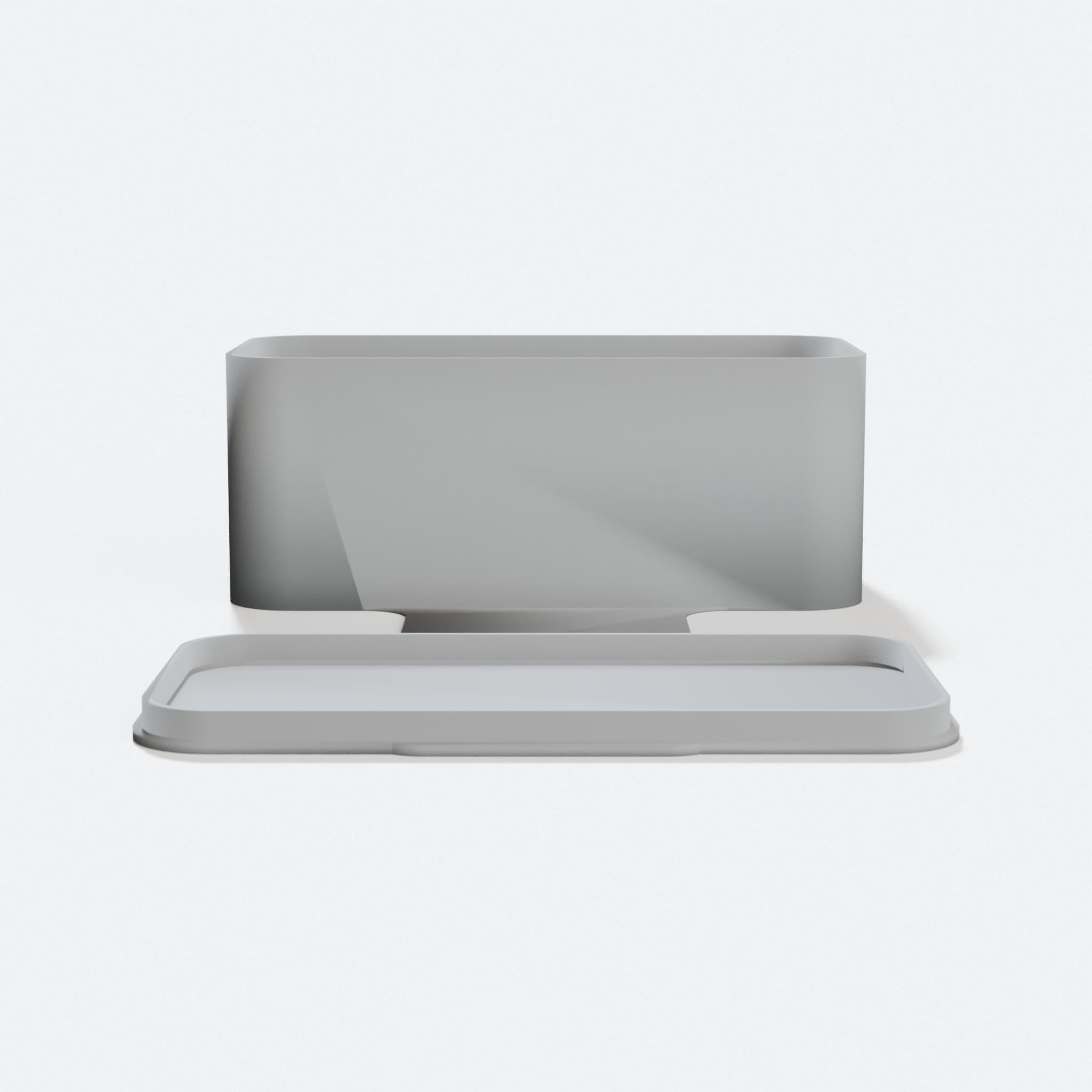 Customizable Rectangular Case with Hinged Lid (3D Printed)
