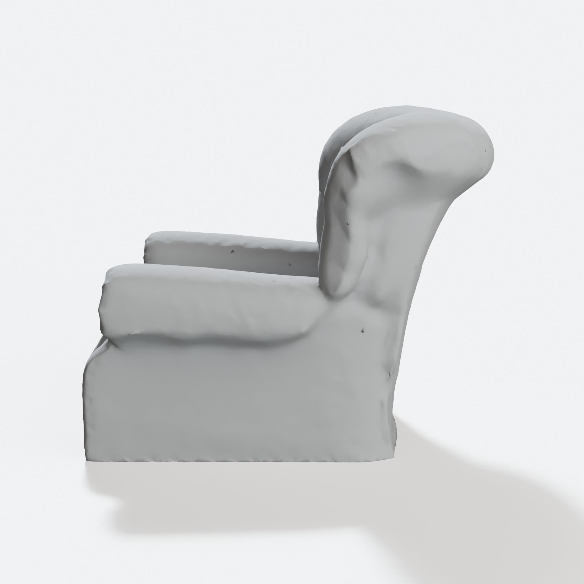 1:24 Scale Armchair 3D Print File - Miniature Dollhouse Furniture