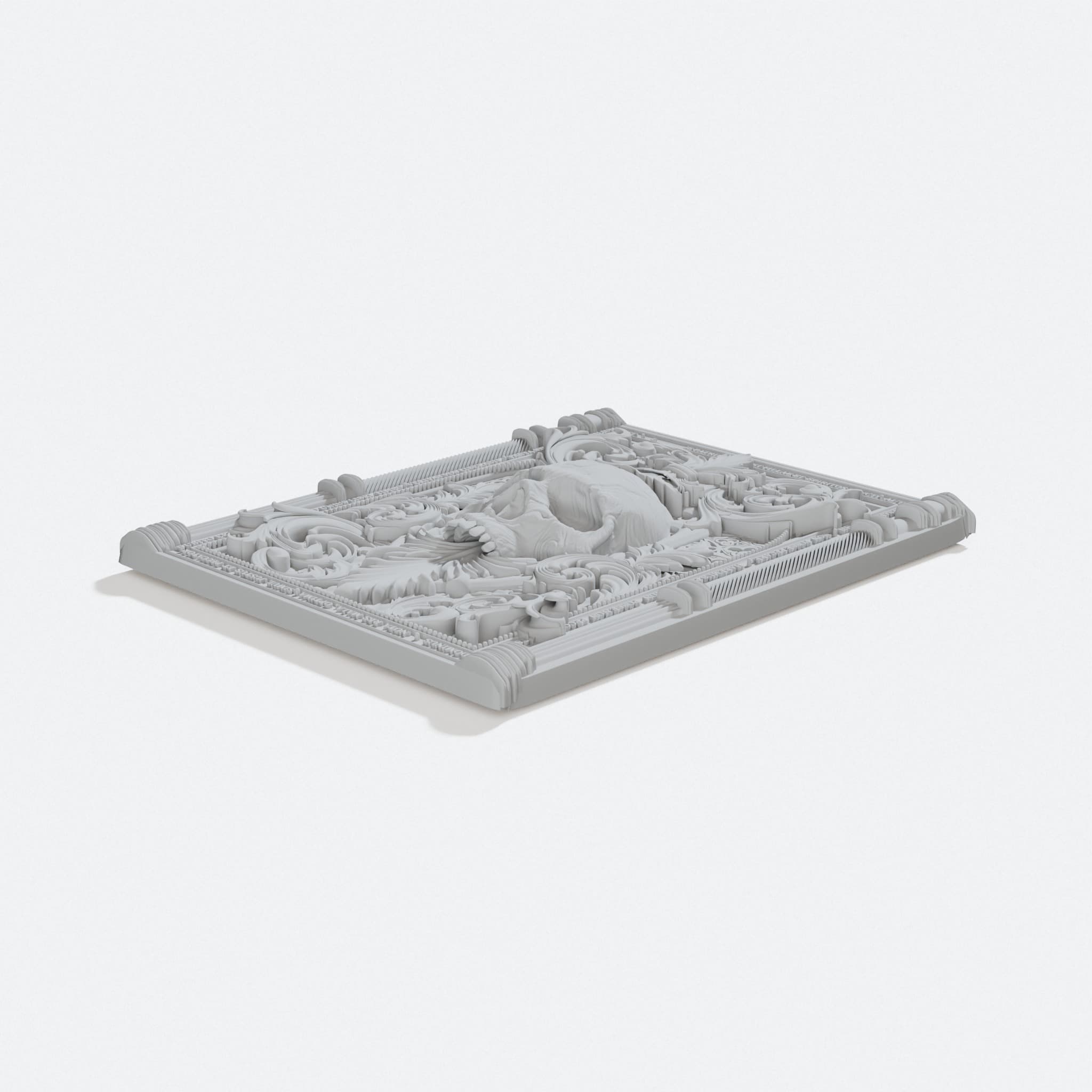 Victorian Frame Skull 3D Print File for CNC