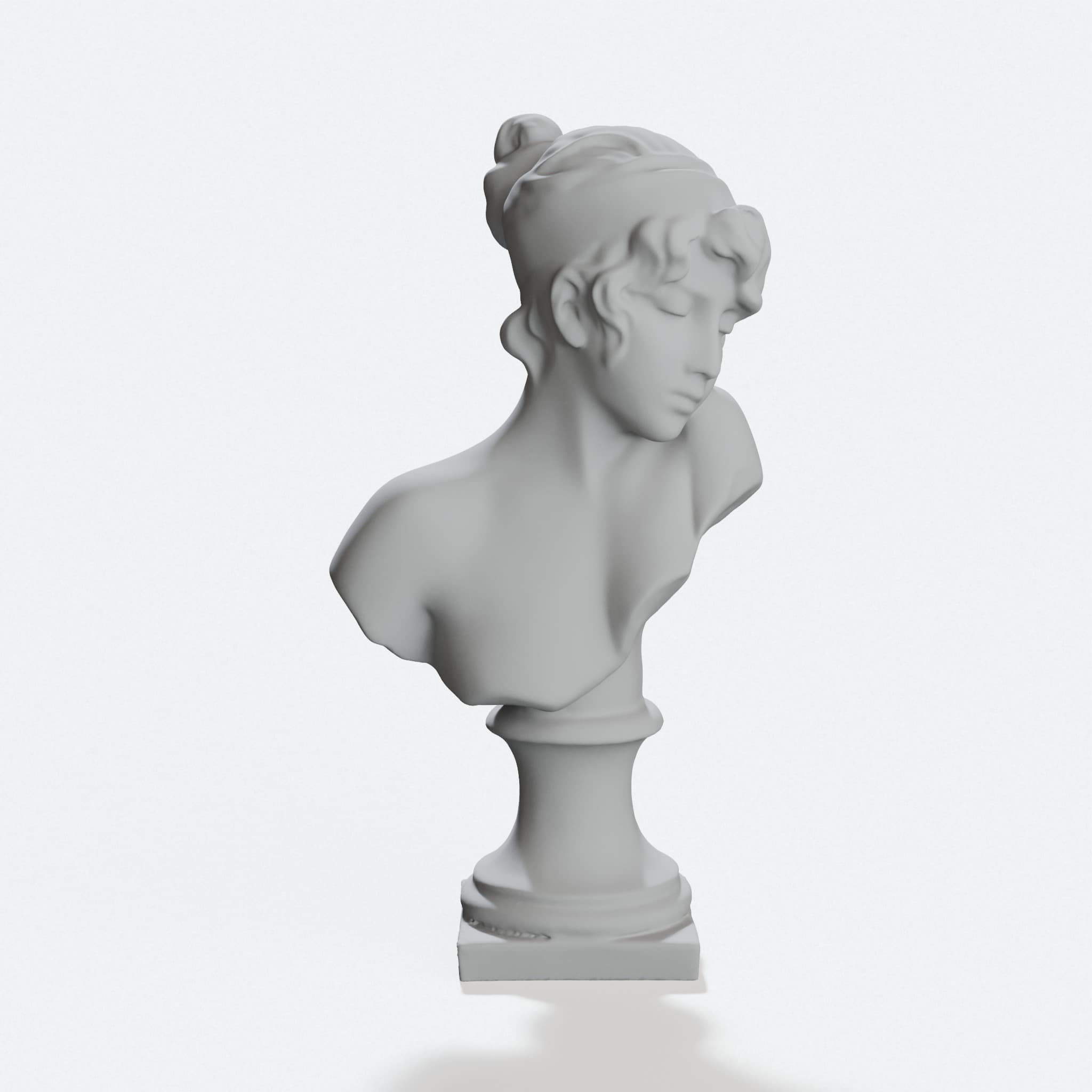 Bust of Sappho 3D Printed Wall Art – Classical Sculpture