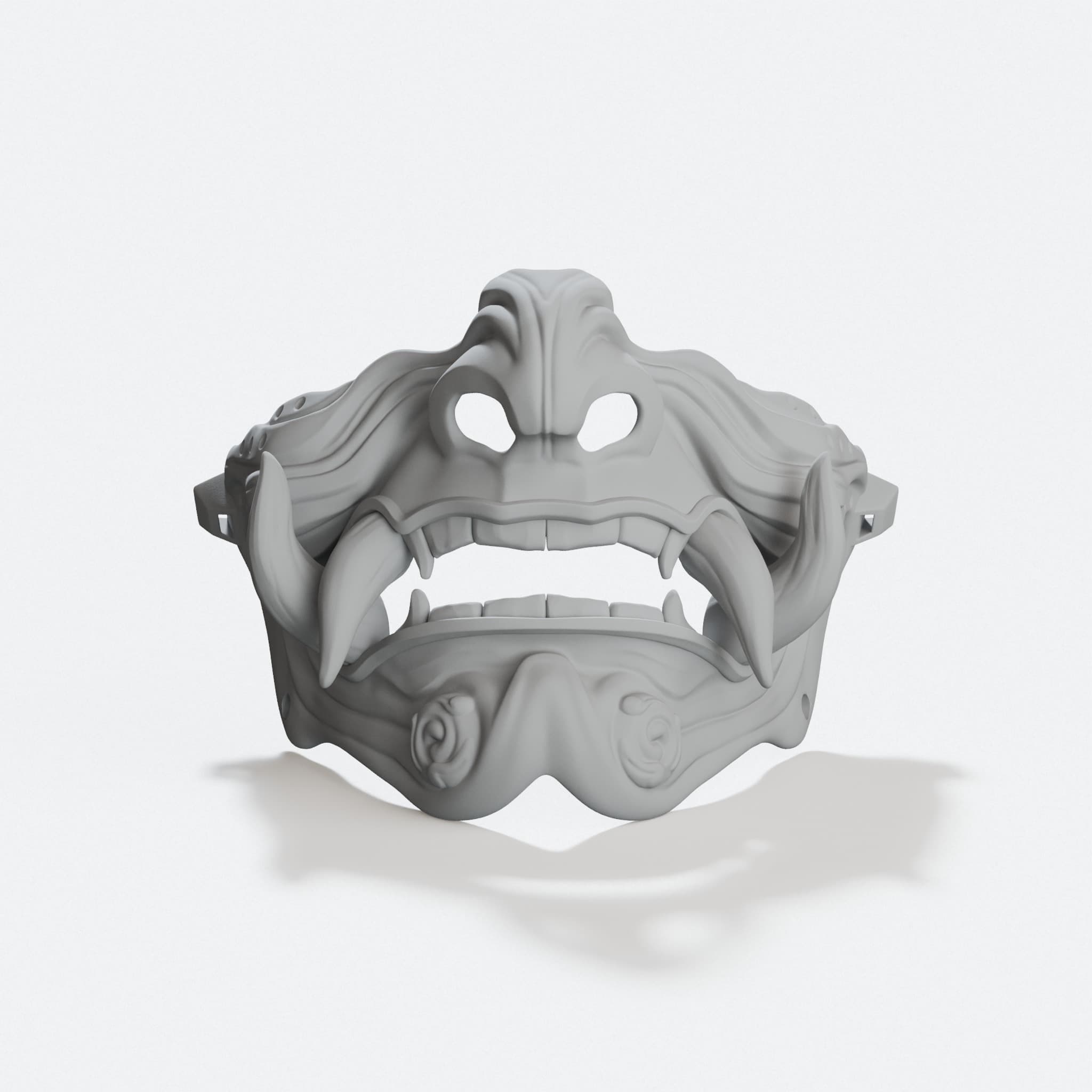 Samurai Mask Model 3 - 3D Printed Oni Mask