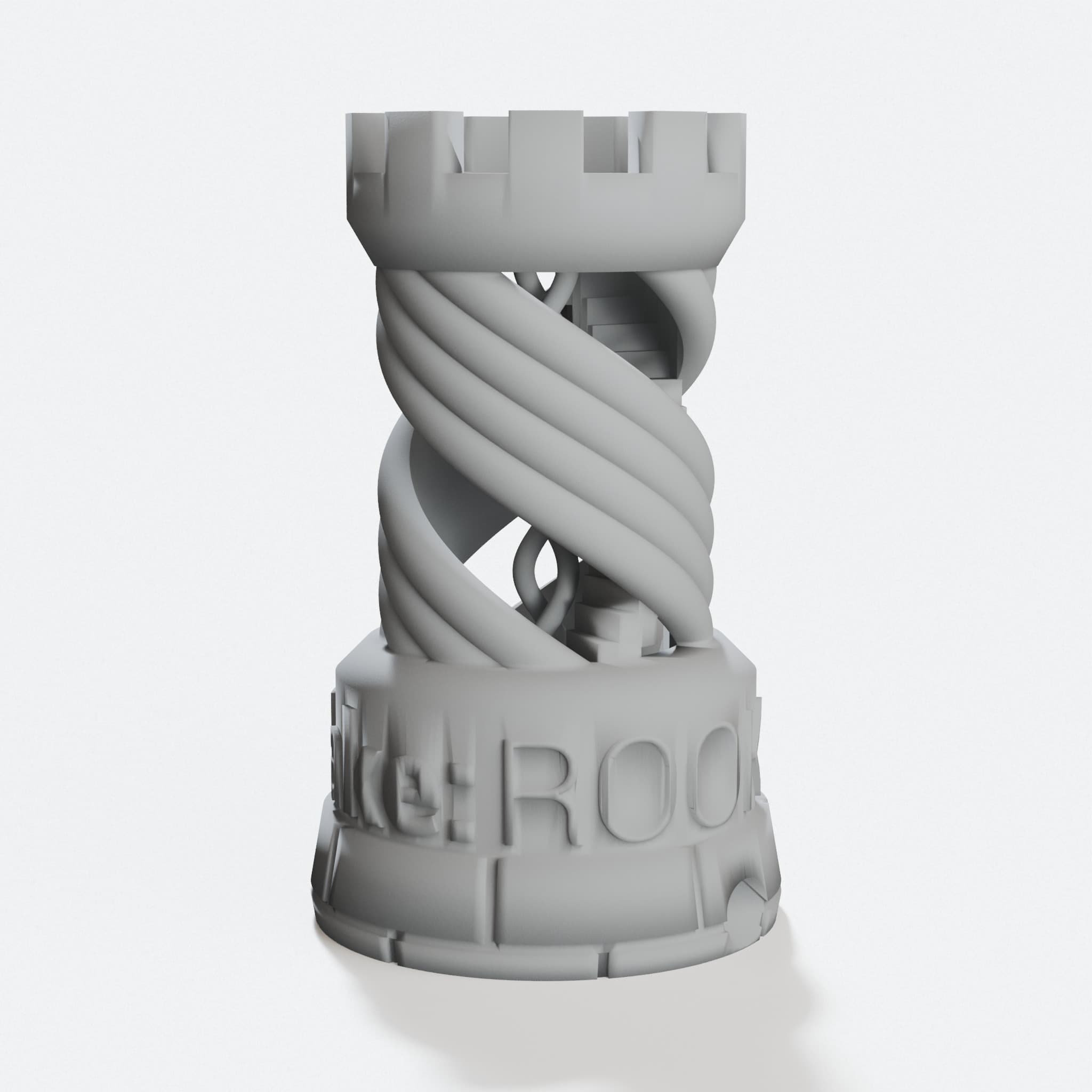 Make: Rook 3D Printer Test Model - SLA Calibration Benchmark