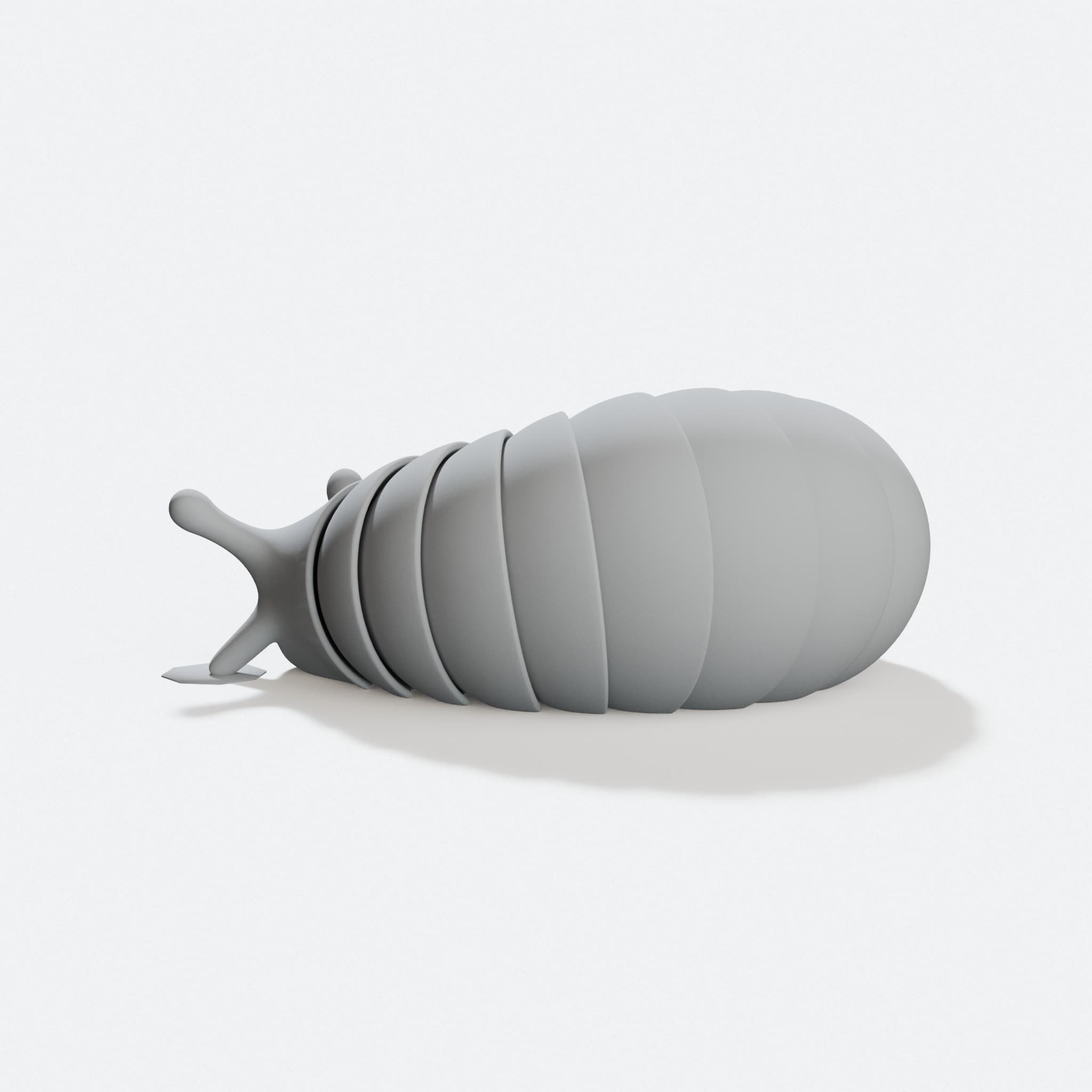 Enlarged Curled Up Friendly Slug Articulated Fidget Toy