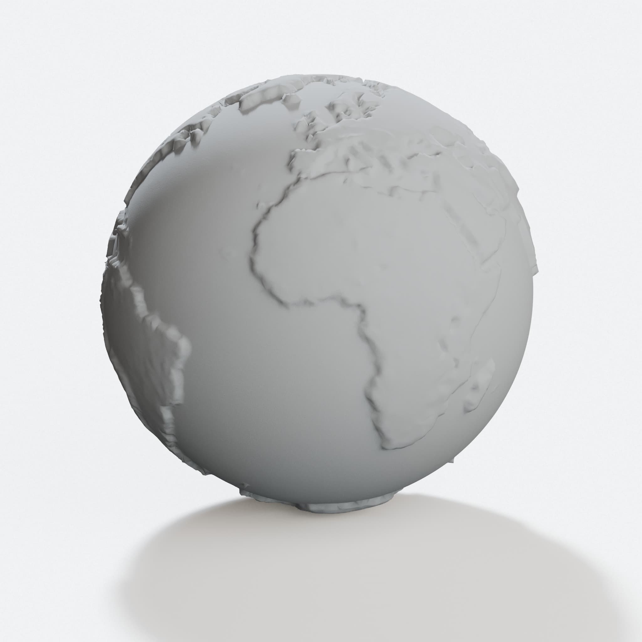 Textured Earth Globe 3D Printed Home Decor