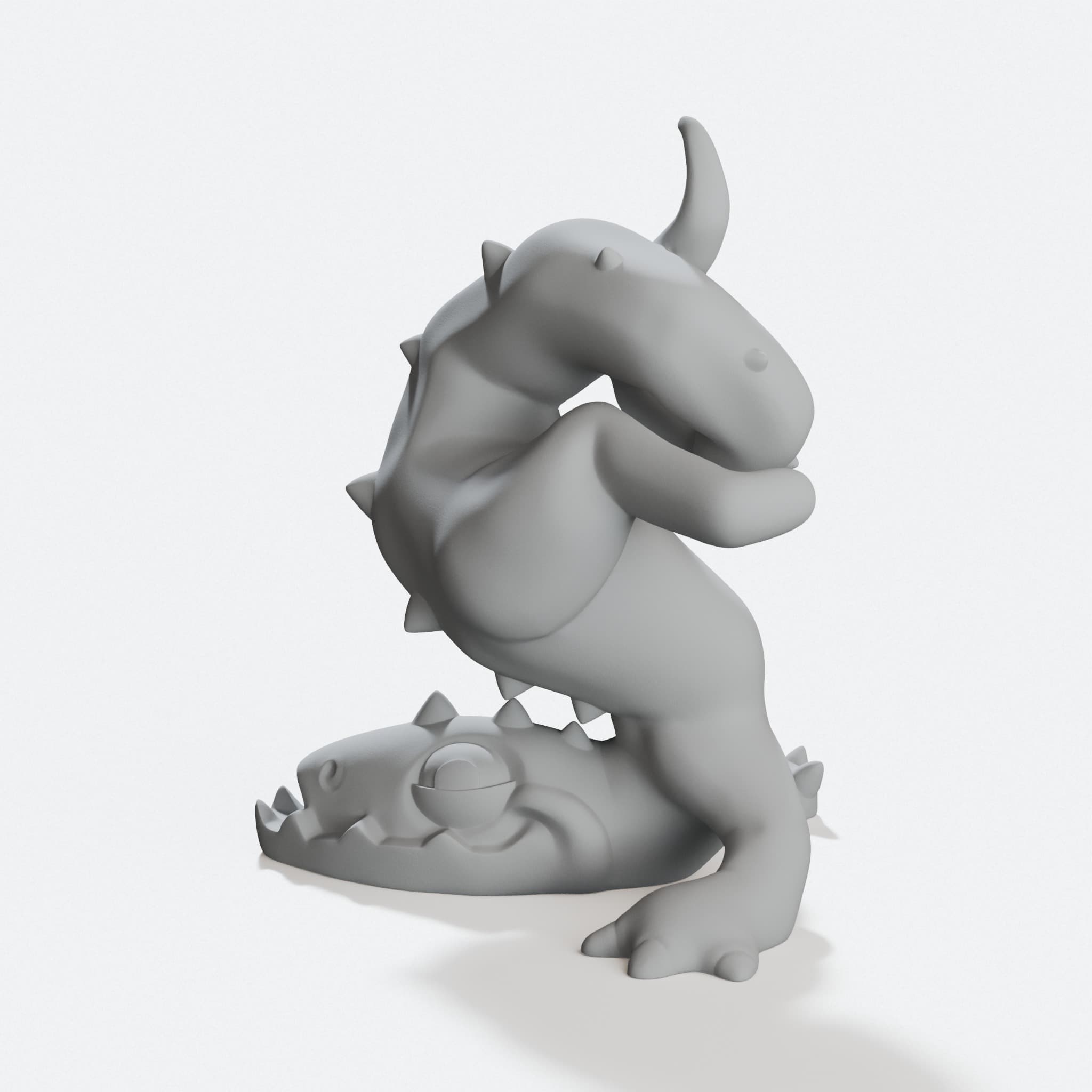 Clumsy Dragon 3D Printed Toy Figure