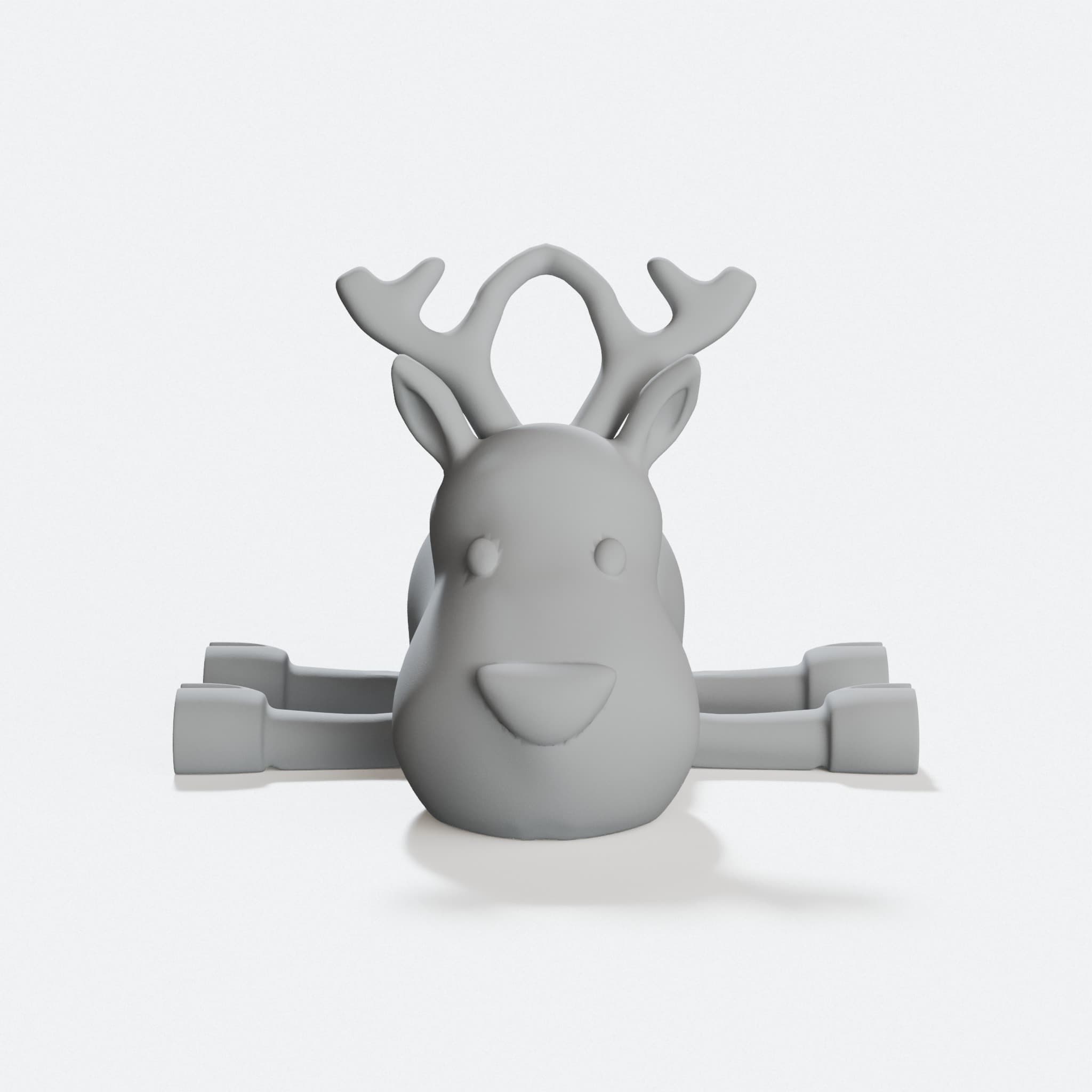 Small Jointed Reindeer Christmas Ornament