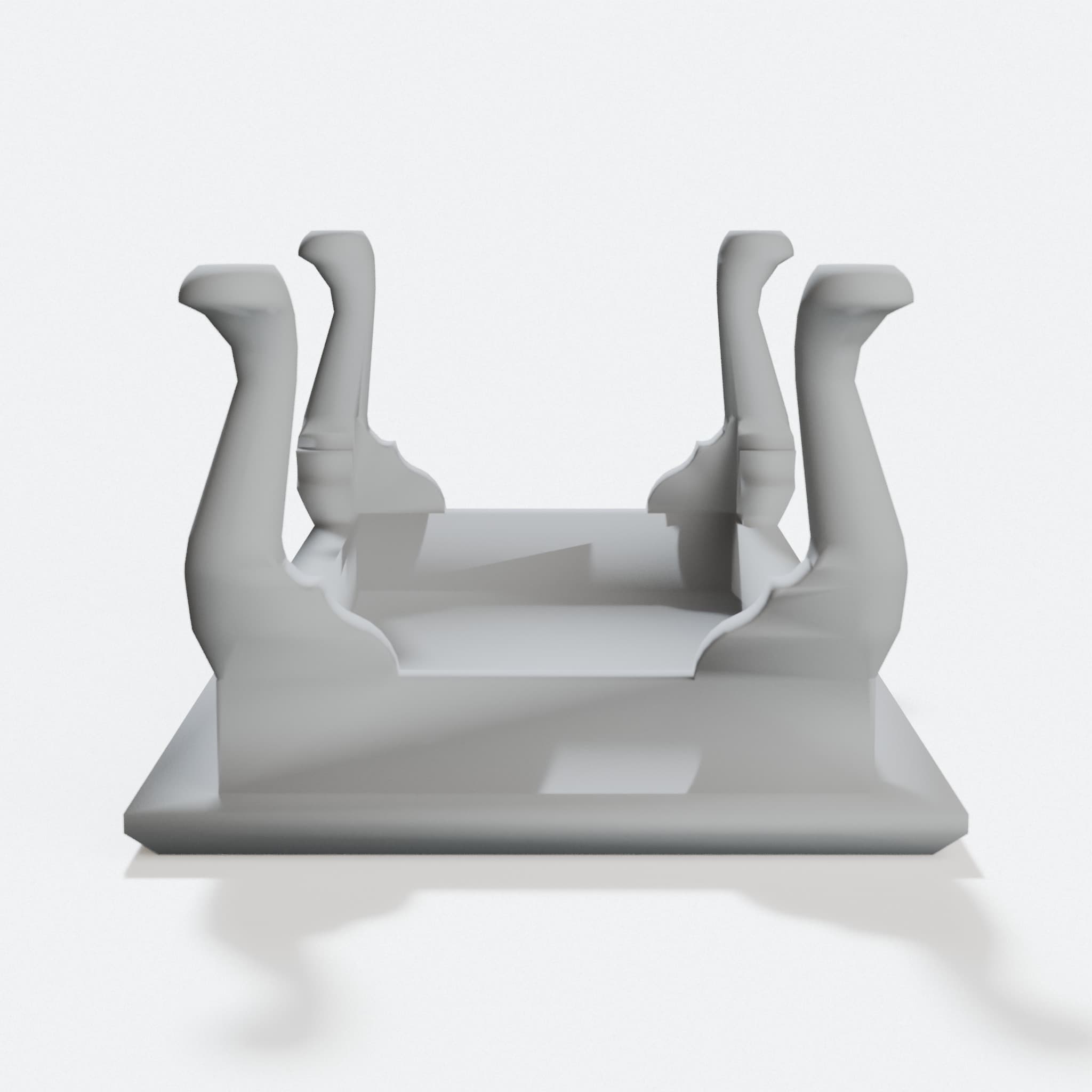 1:24 Scale Queen Anne Coffee Table – 3D Printed Home Decor