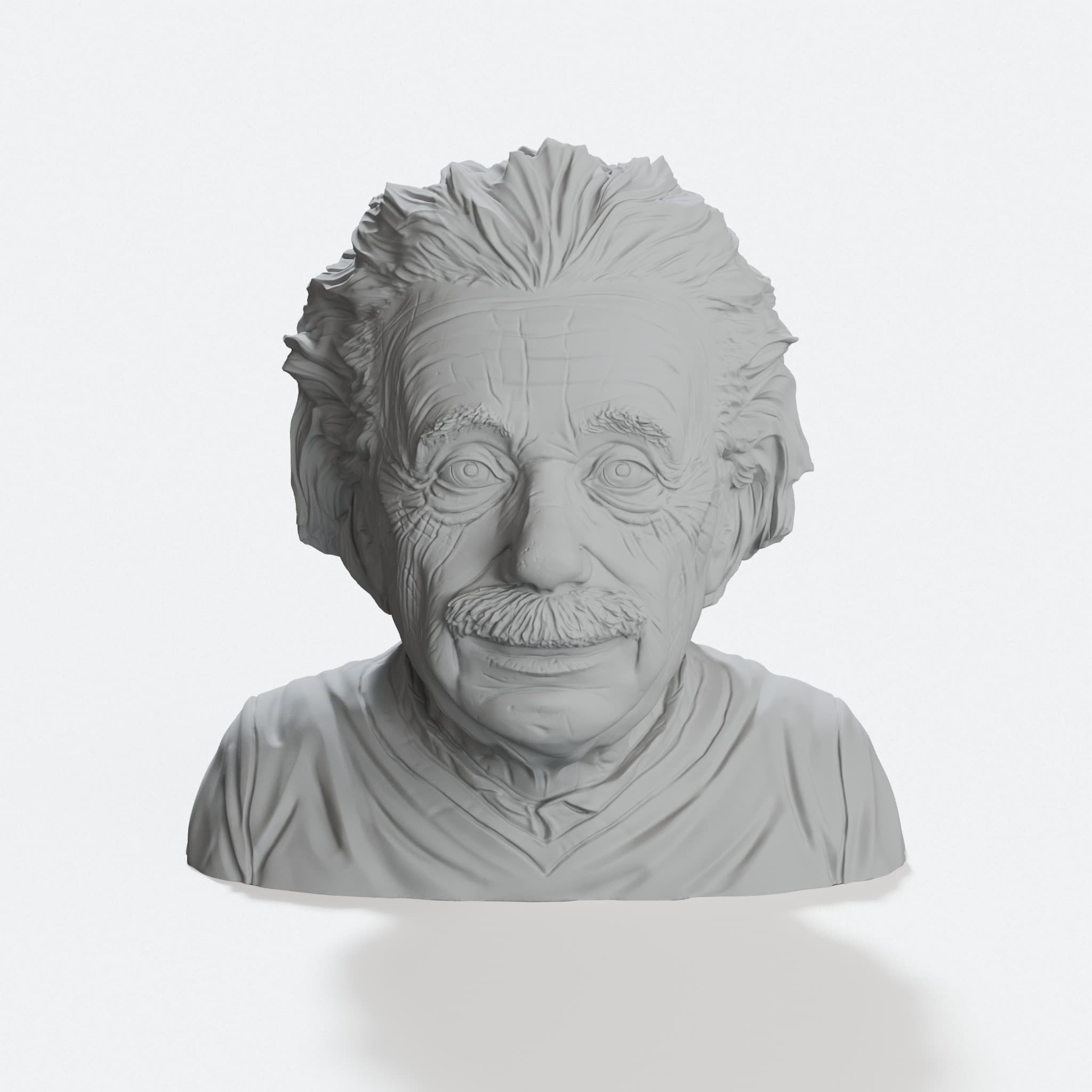 Albert Einstein Bust 3D Printed Home Decor – Support-Free Design