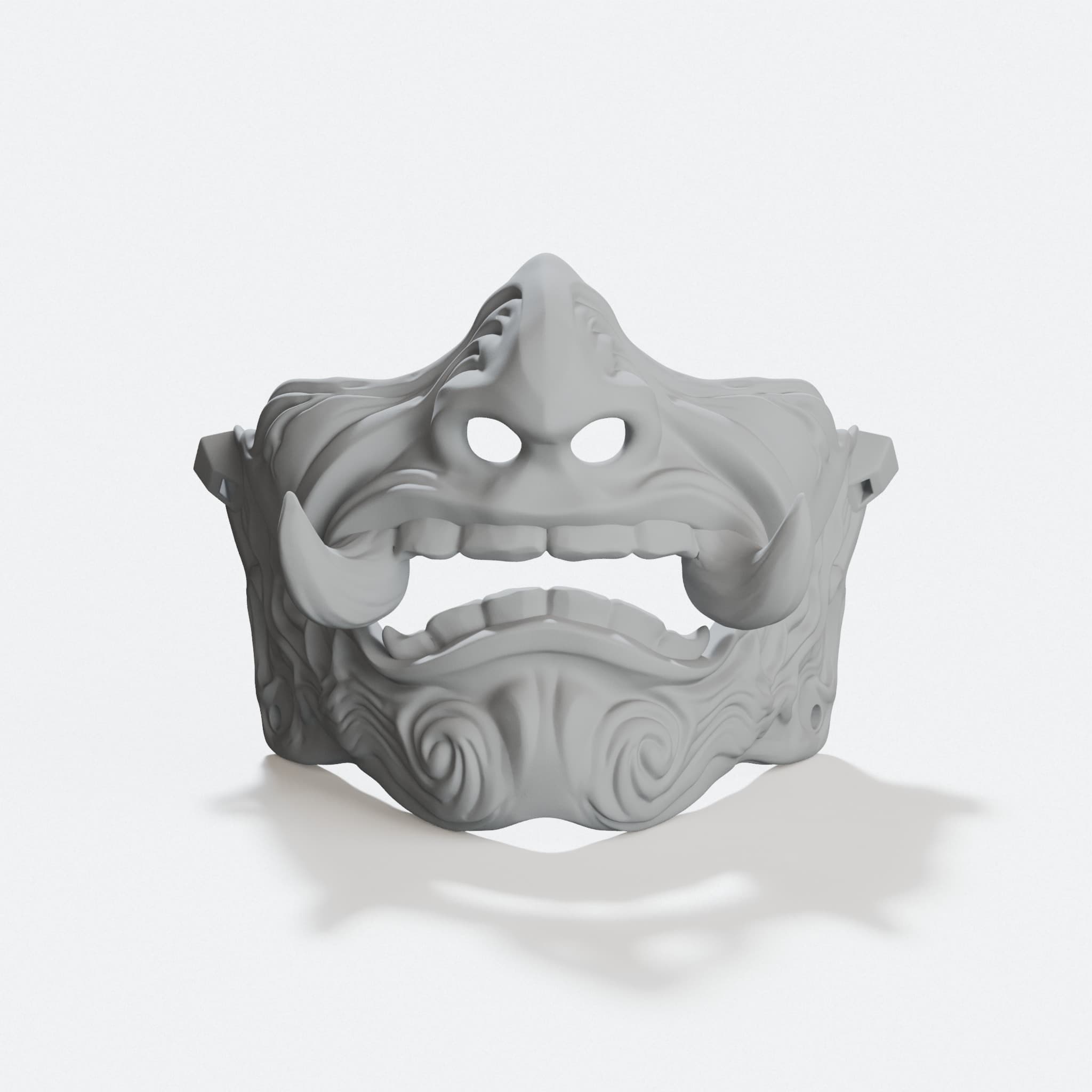 Samurai-Inspired Mask - 3D Printed Wearable Prop