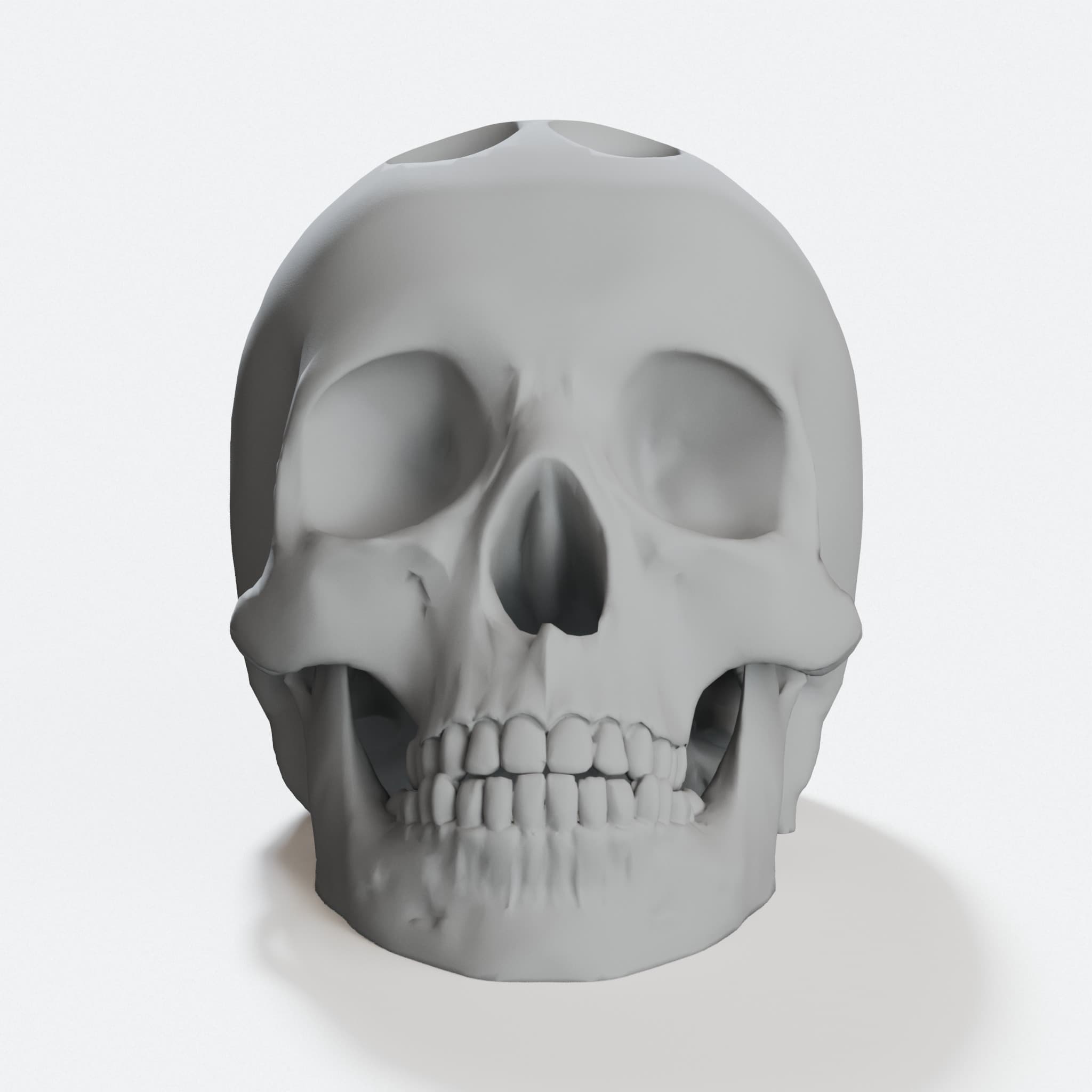 Skull Desk Organizer, 3D Printed Office Accessories