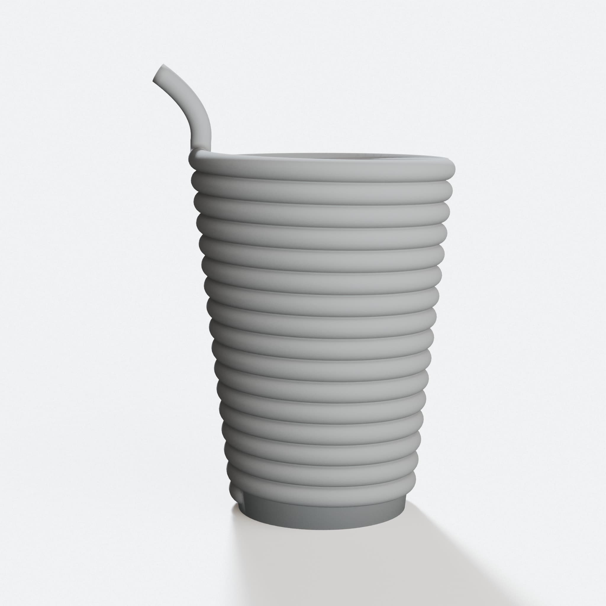 Big StrawGlass V2 - 3D Printed Party Cup