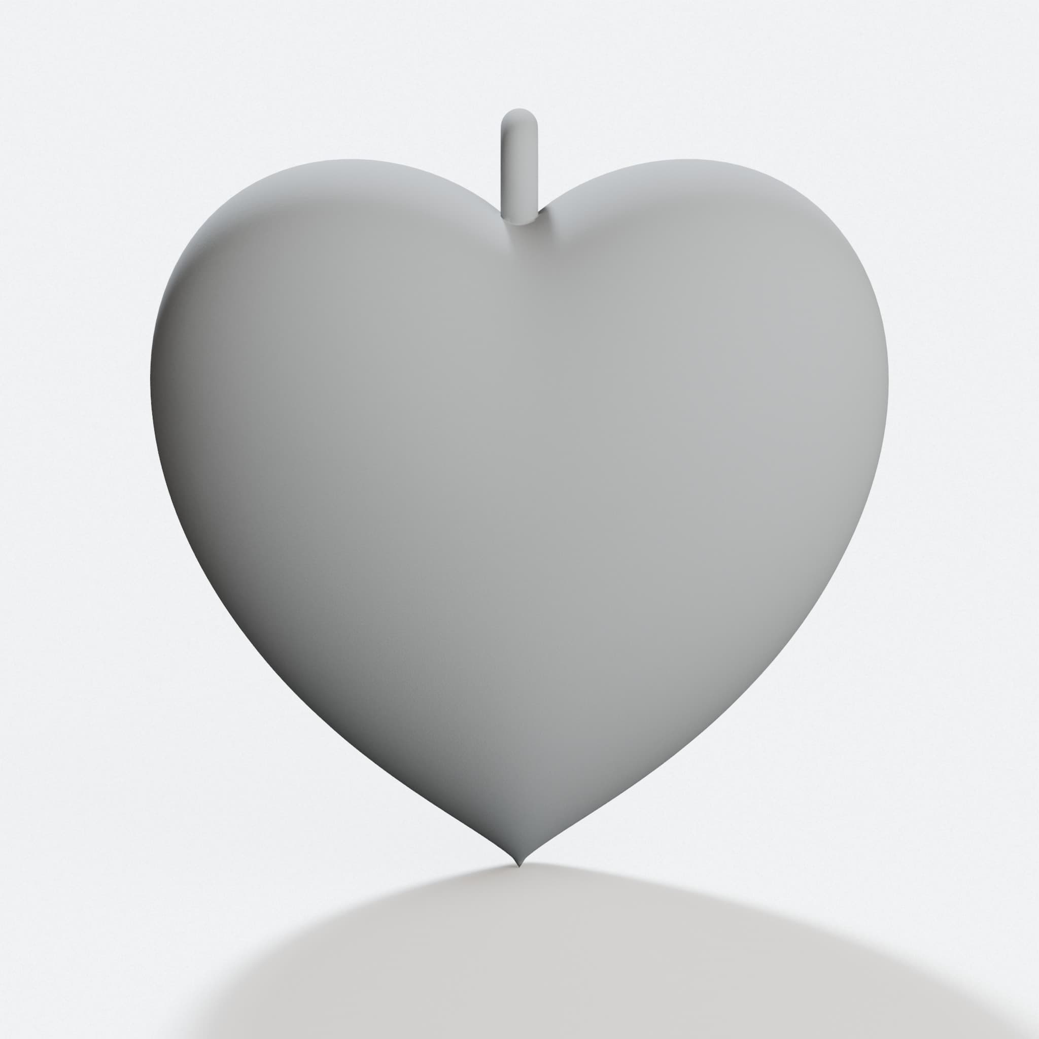 Heart Pendant - 3D Printed Necklace Charm