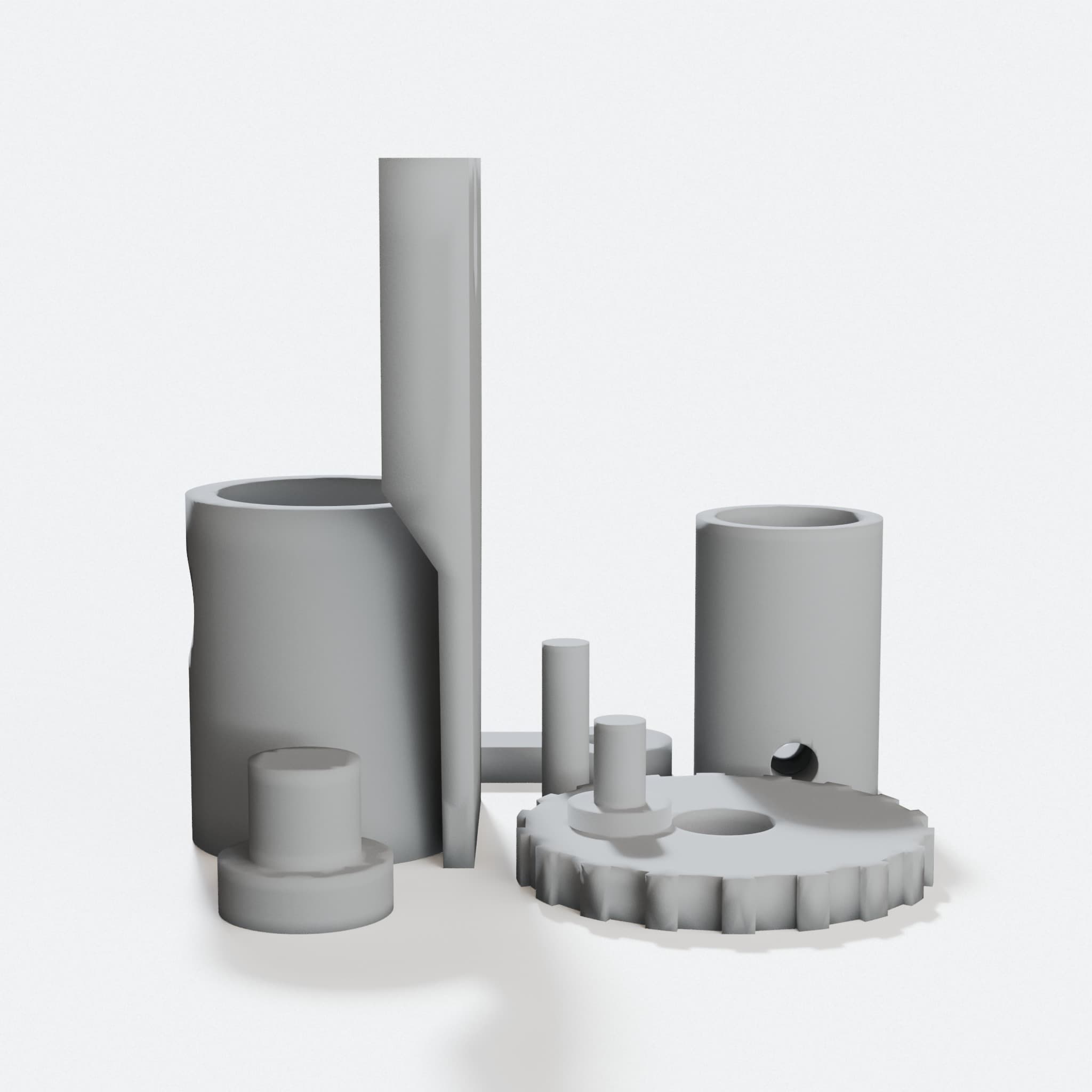 Single Cylinder Engine Model - Snap-Fit Mechanical Toy