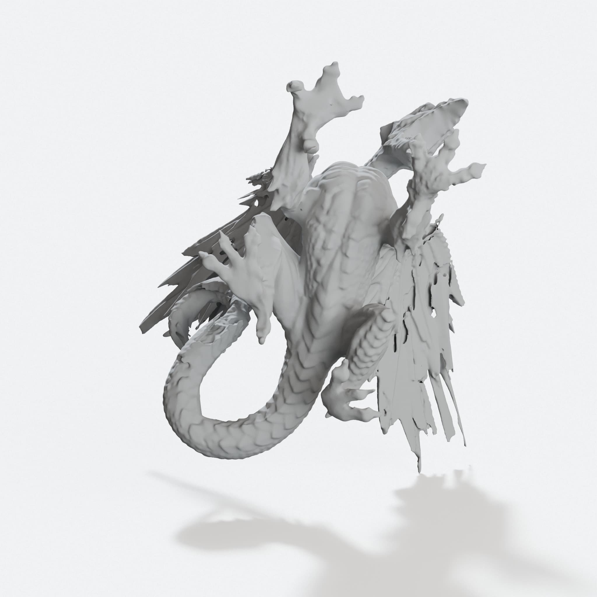 Ice Dragon 3D Printed Figure
