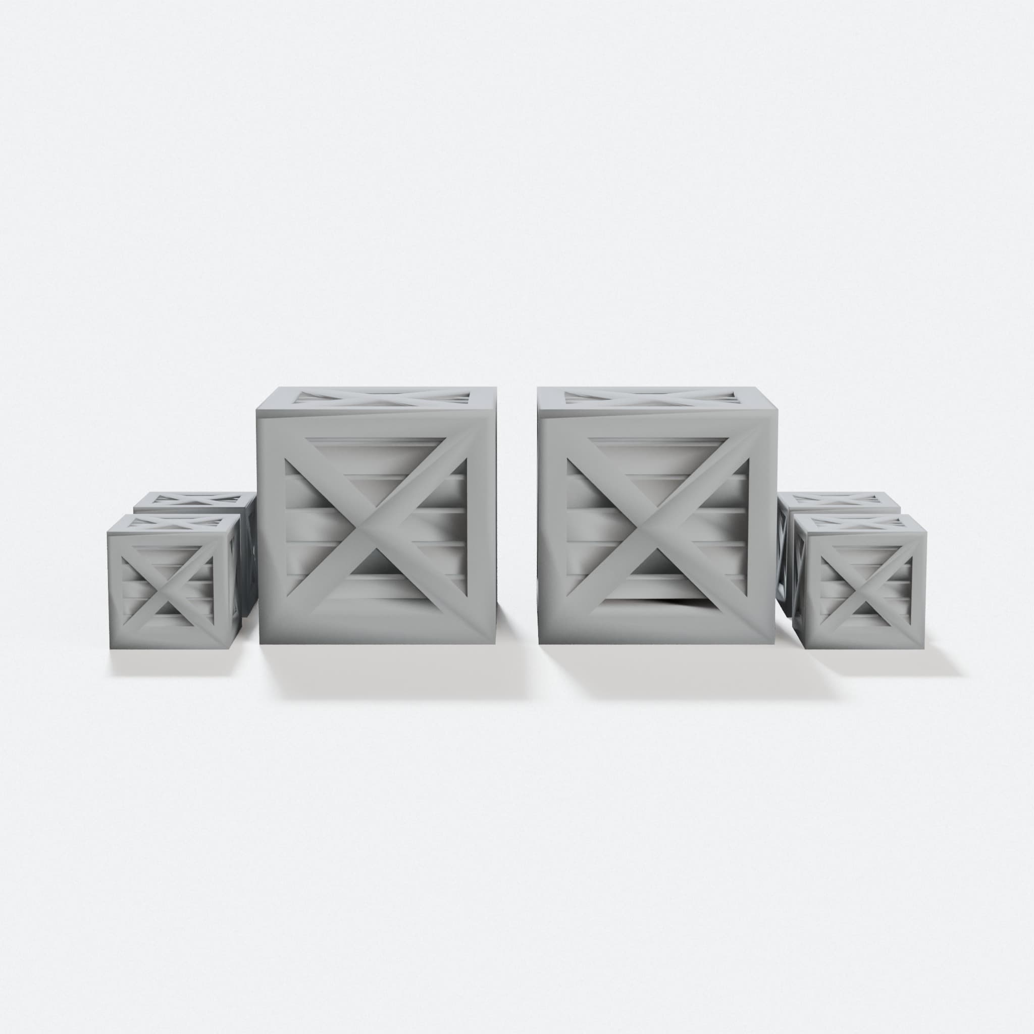 3D Printed Wooden Crates for D&D Tabletop Games