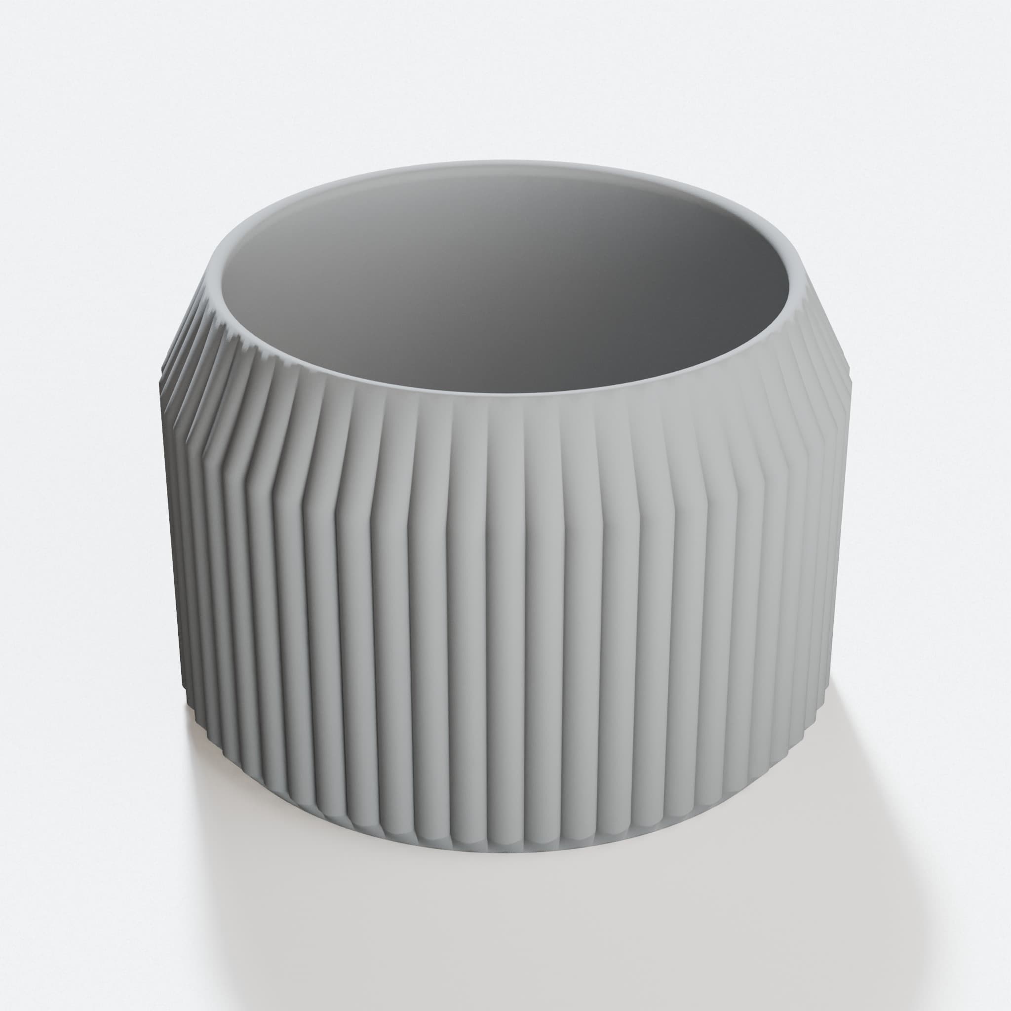 Striped Pot; 3D Printed Home Decor Planter