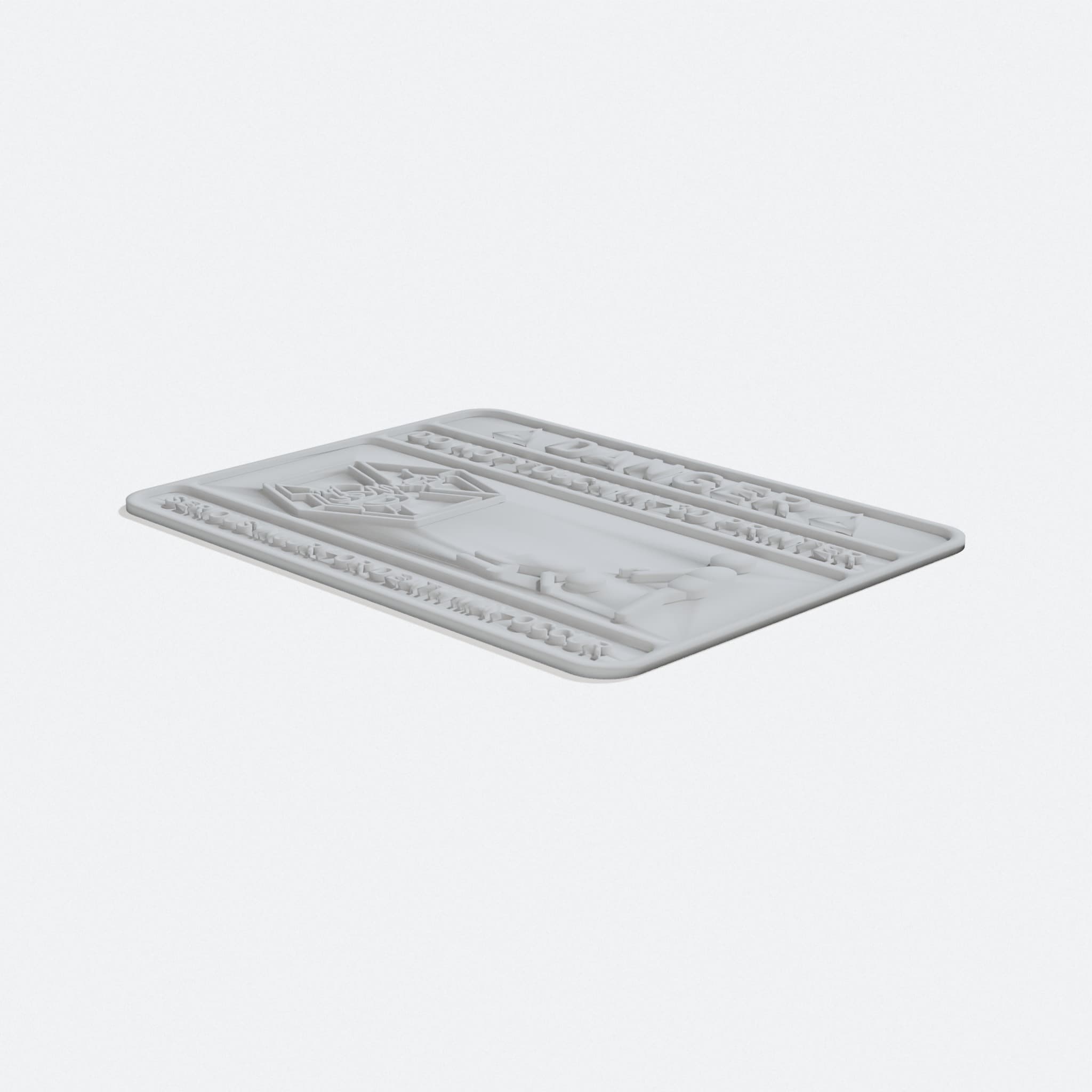 3D Printed Warning Sign Home Decor