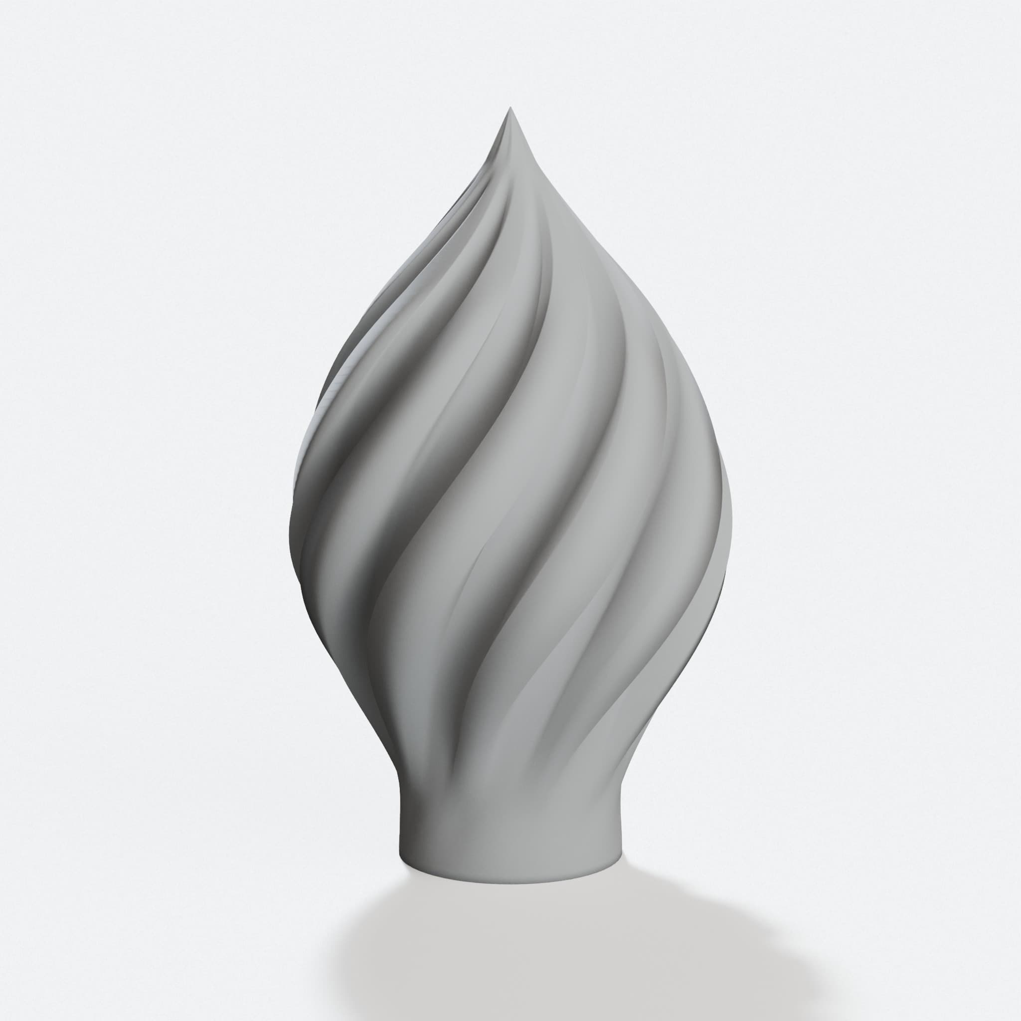 3D Printed Geaornament with Twisted Gear Design