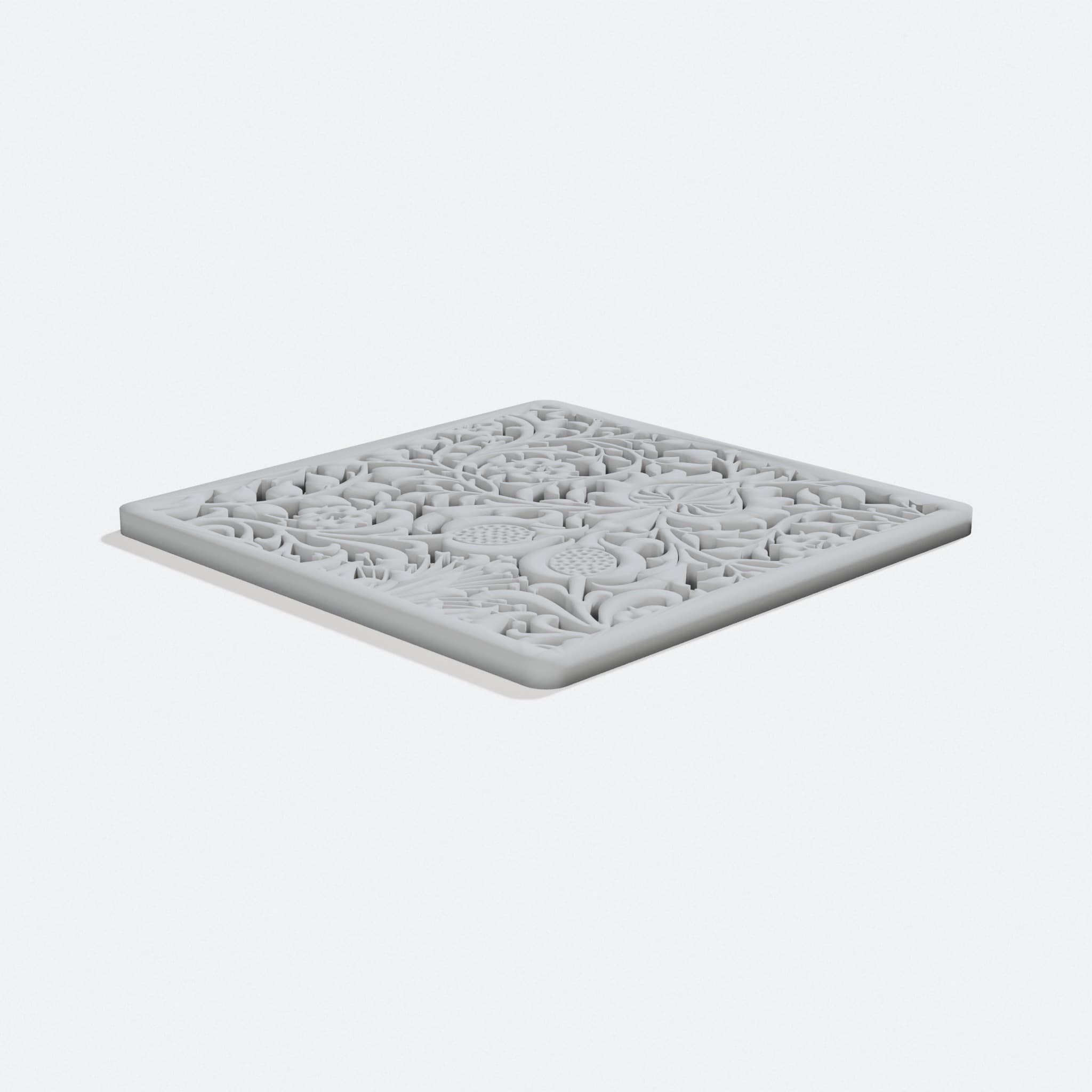 Floral Silhouette Pattern 3D Printed Home Decor