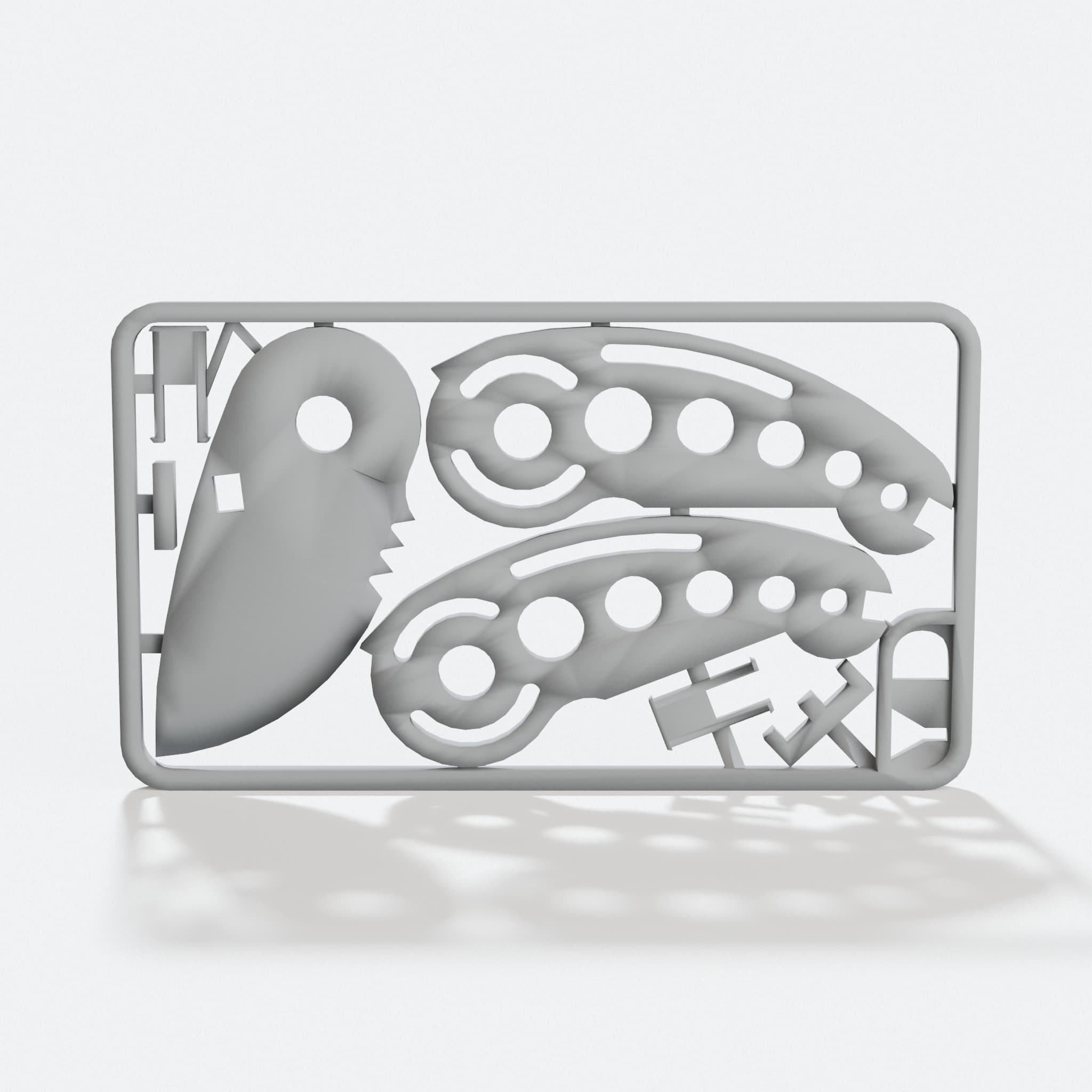 Flip Knife Business Card Kit - 3D Printed Toy