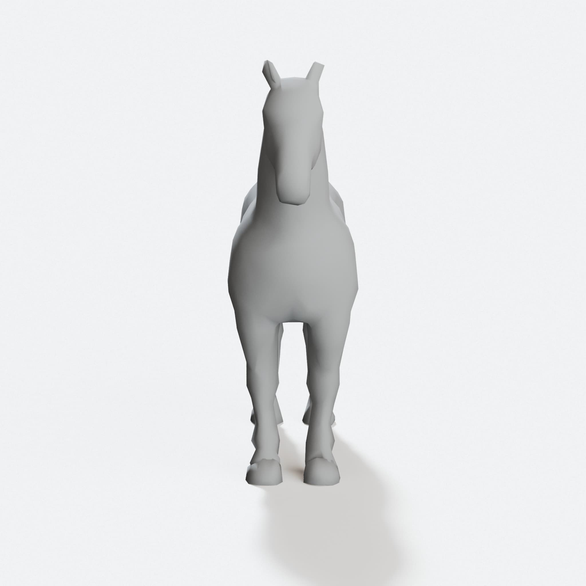 Low Poly Horse Ornament Decor