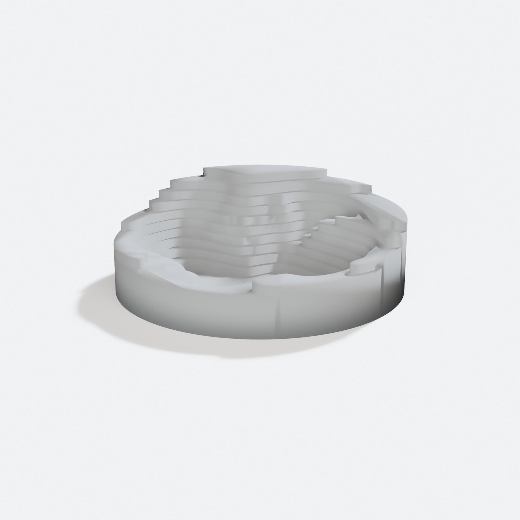 Topographic Catch All Tray: 3D Printed Desk Organizer