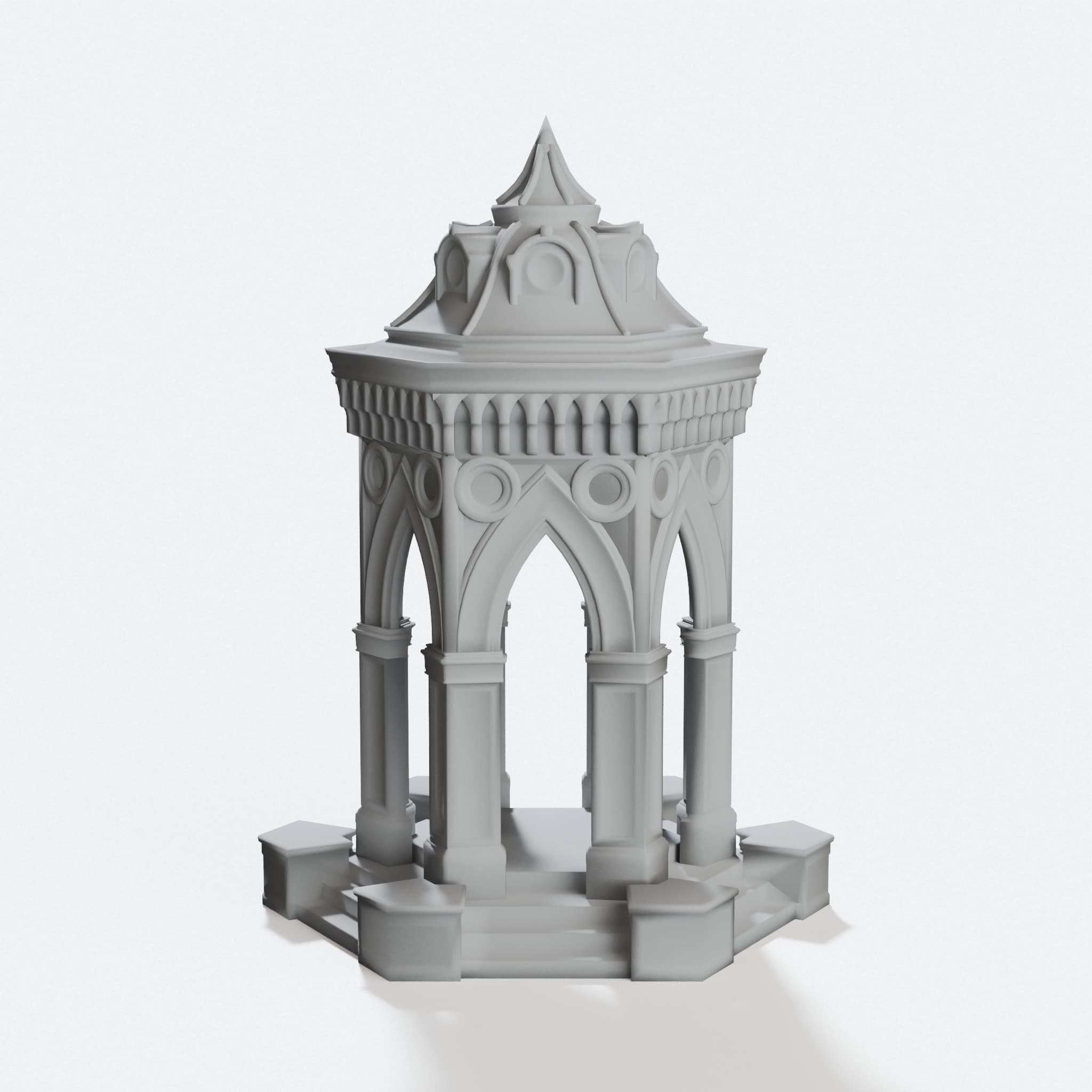 Stone Gazebo Tabletop Terrain, Victorian Architecture