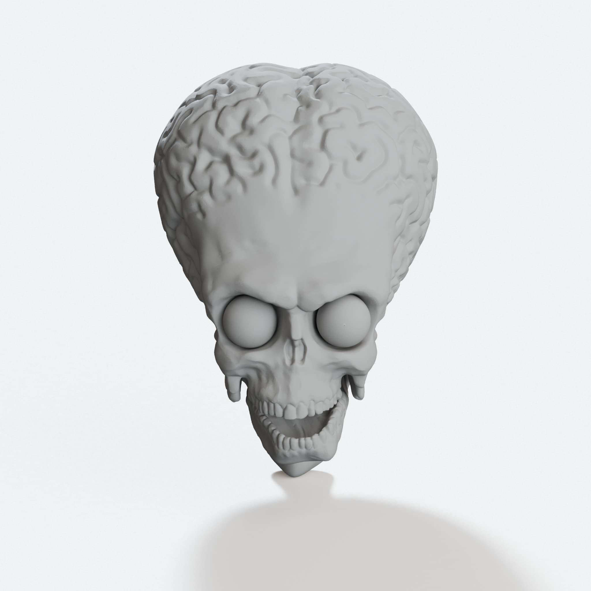 Alien Bust 3D Printed Home Decor Figure
