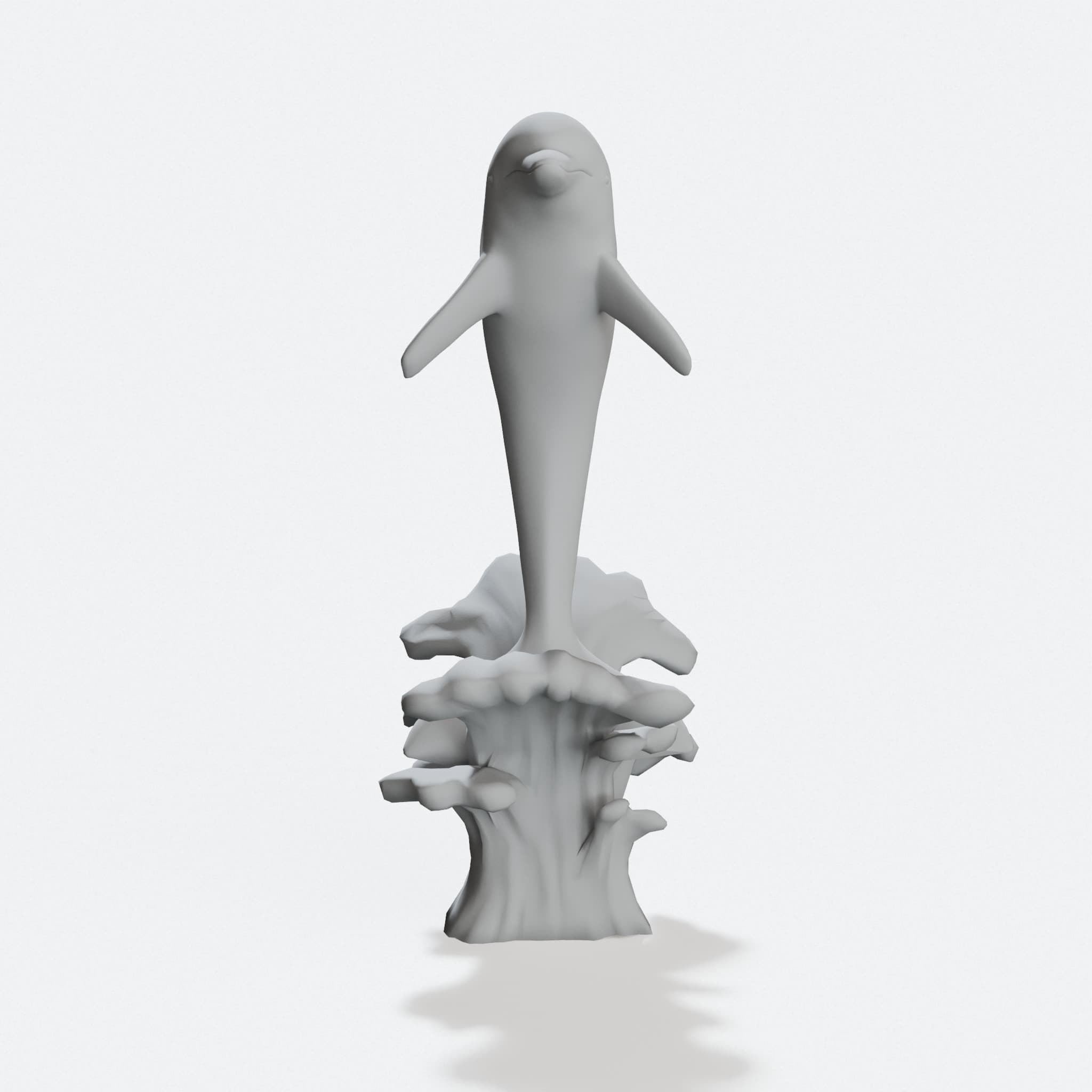 Leaping Dolphin Statue - 3D Printed Home Decor