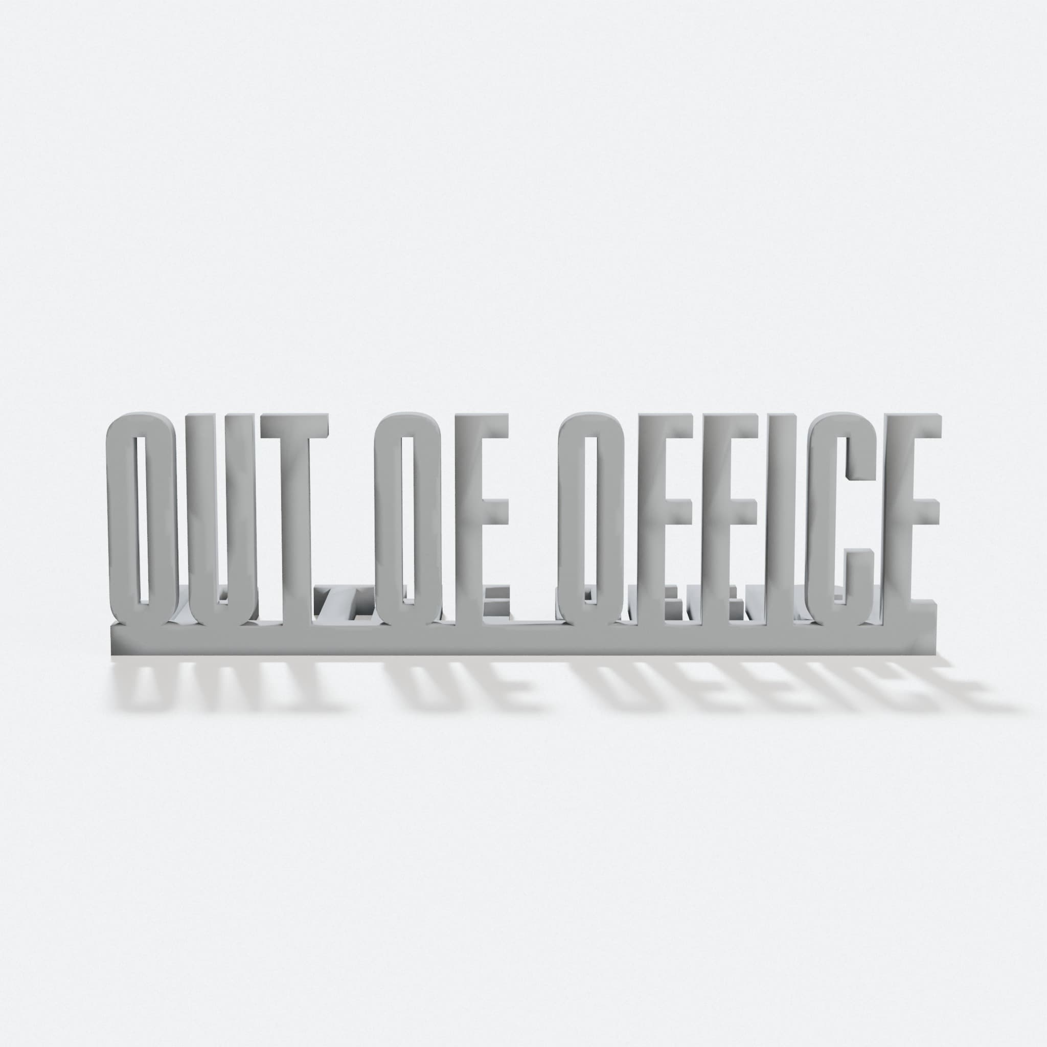 3D Printed Desk Sign, Custom Office Accessory