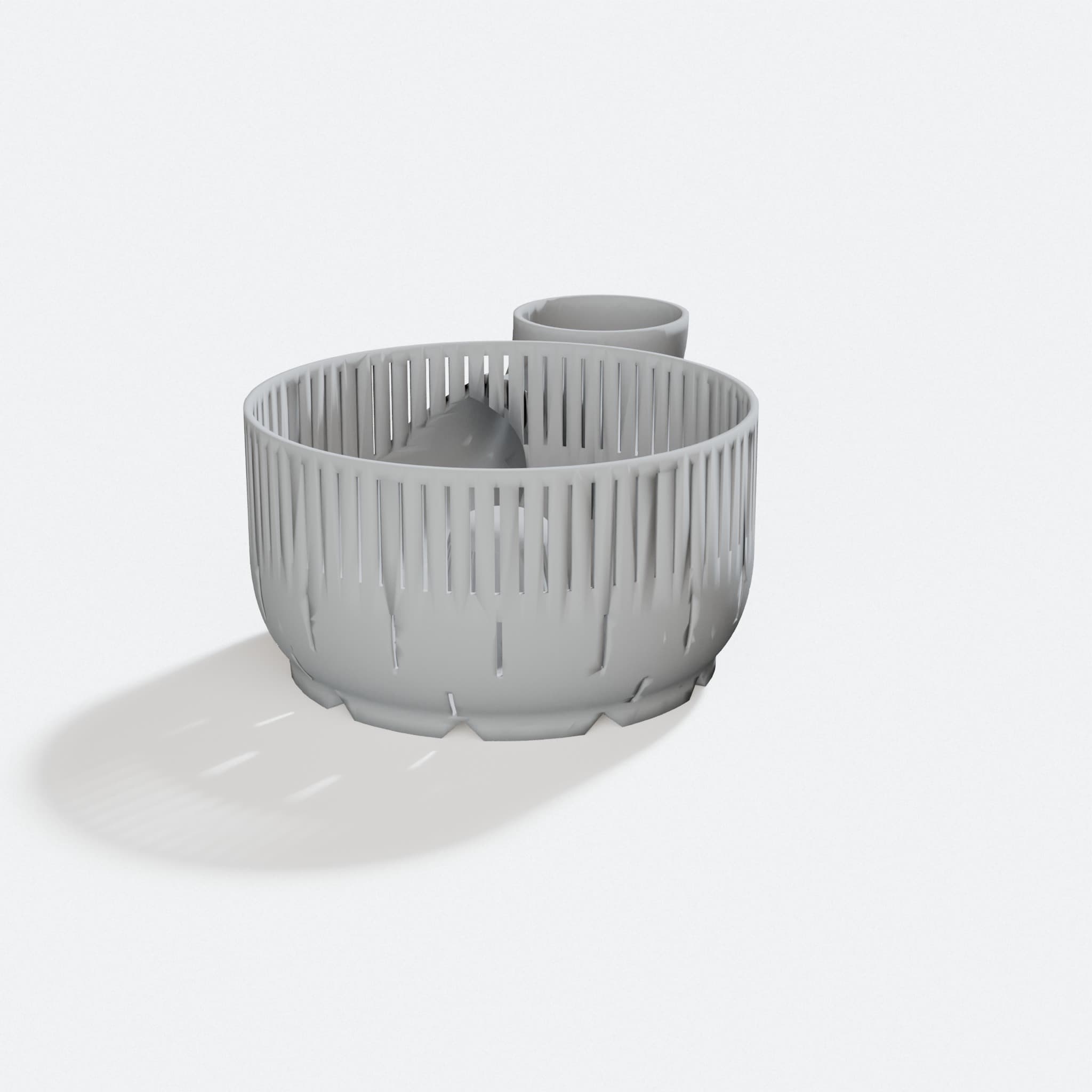 Fruit and Vegetable Washer with Outward Drain