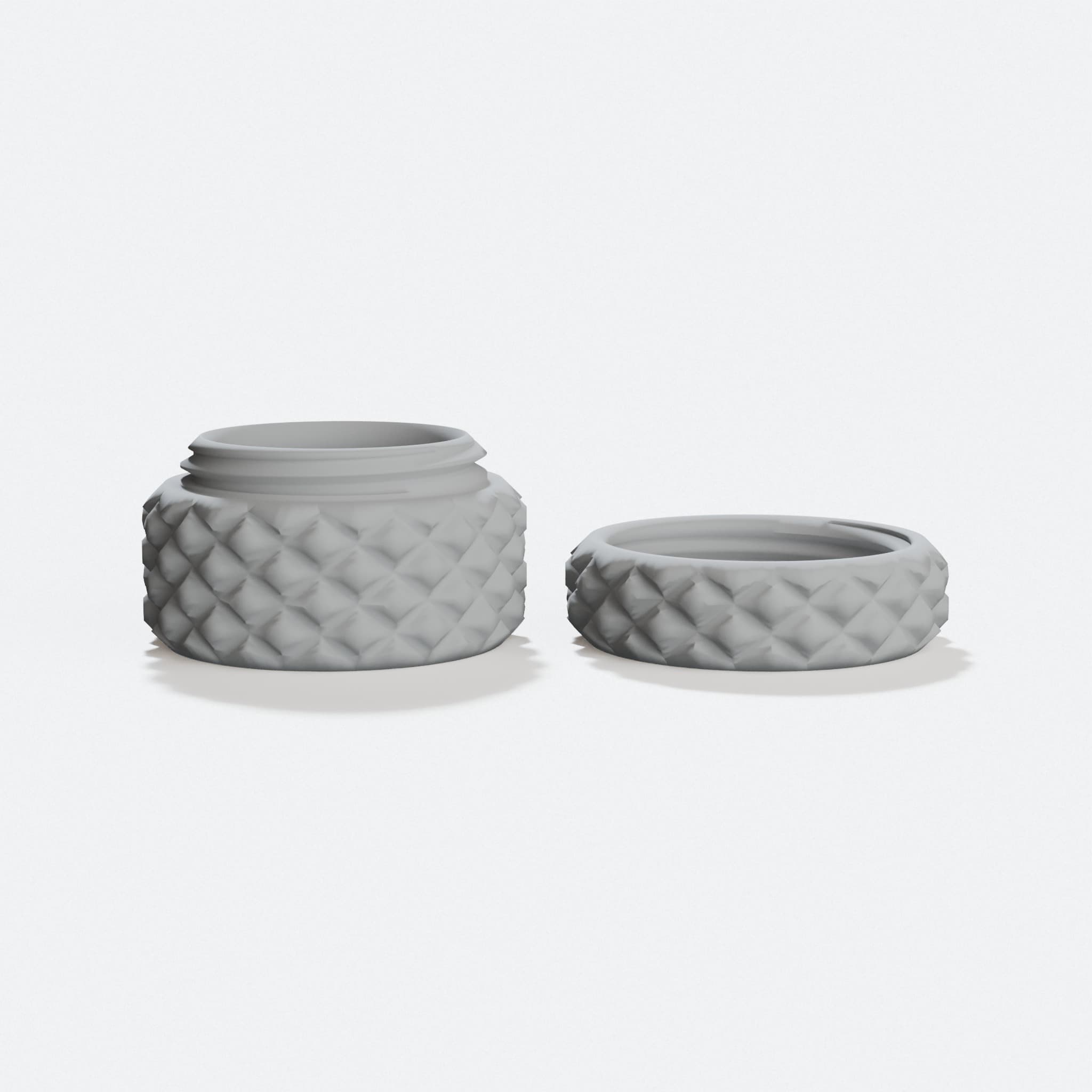 Knurled Bottle 3D Printed Organizer 50x35mm