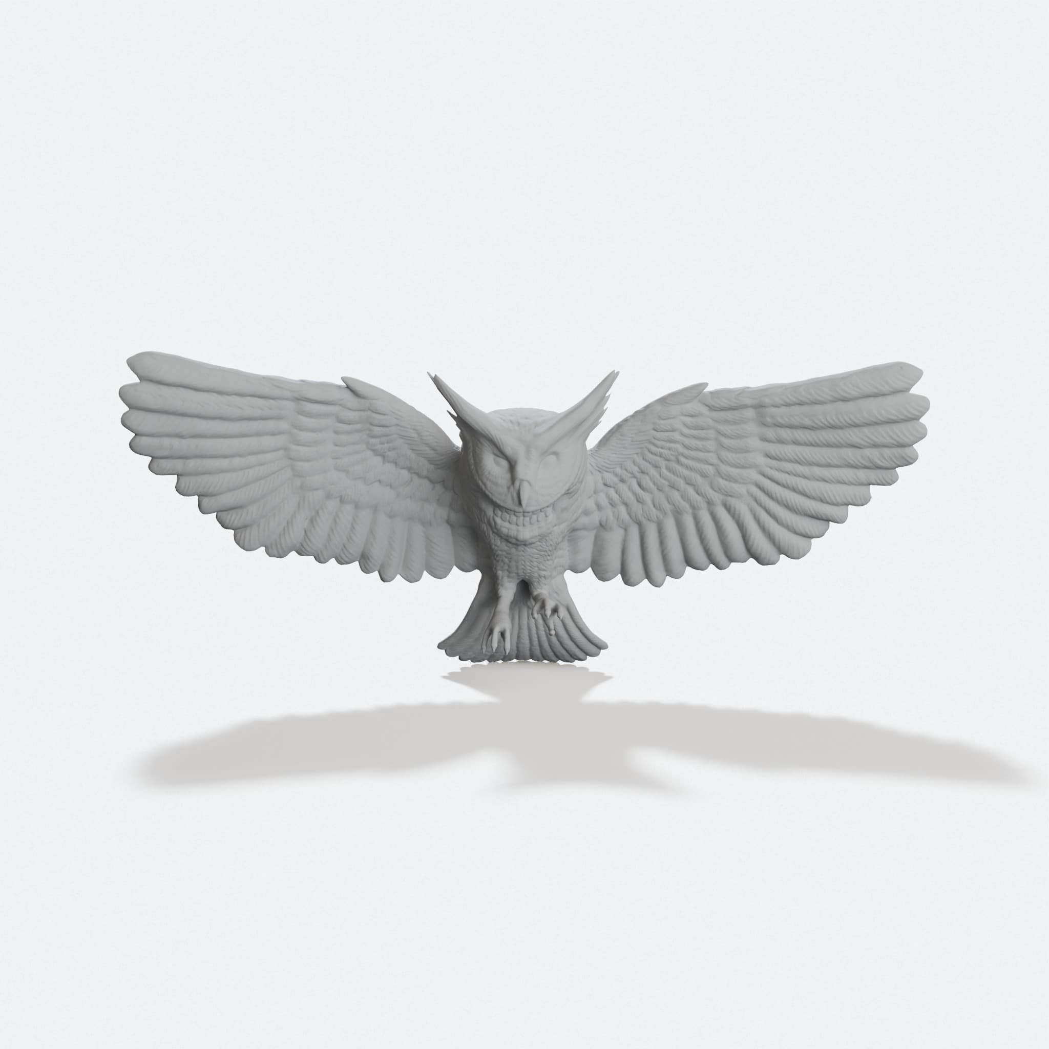 Owl Cute 3D Printed Home Decor Sculpture