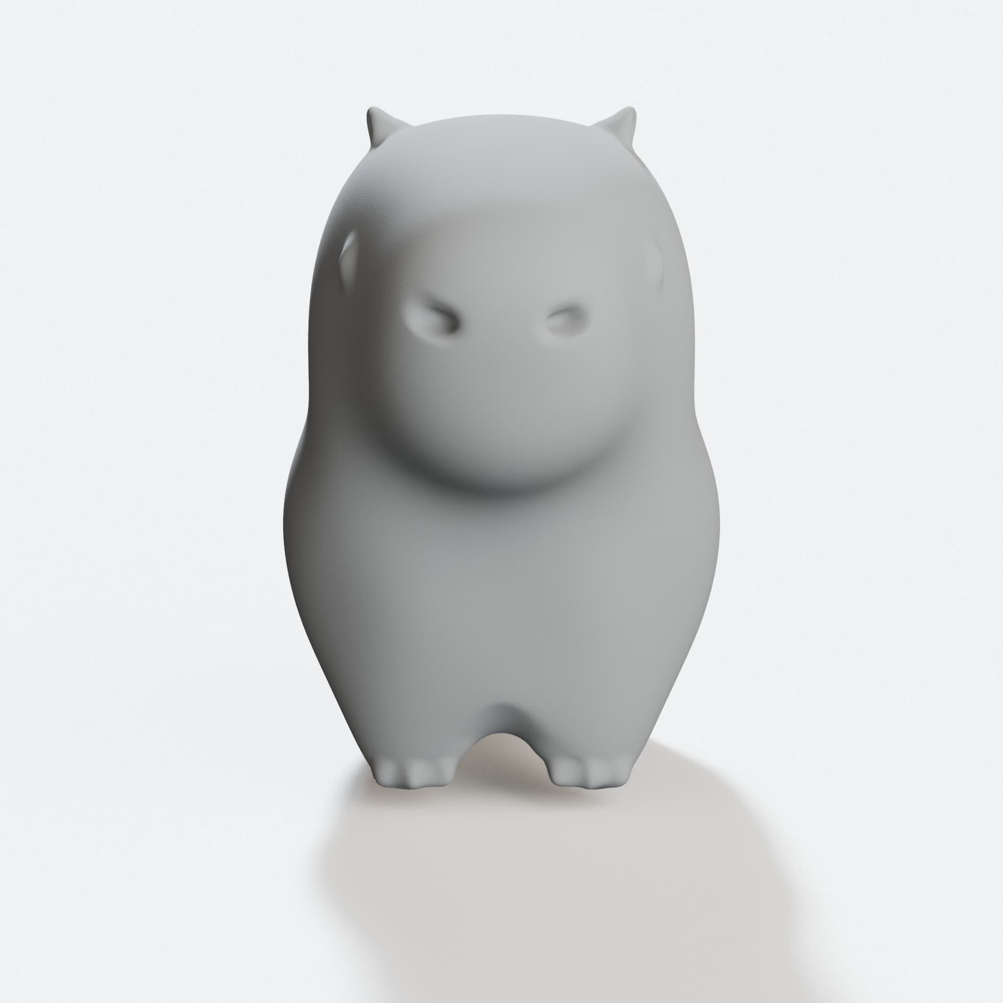 Chubby Capybara Toy - 3D Printed Cute Animal Figure