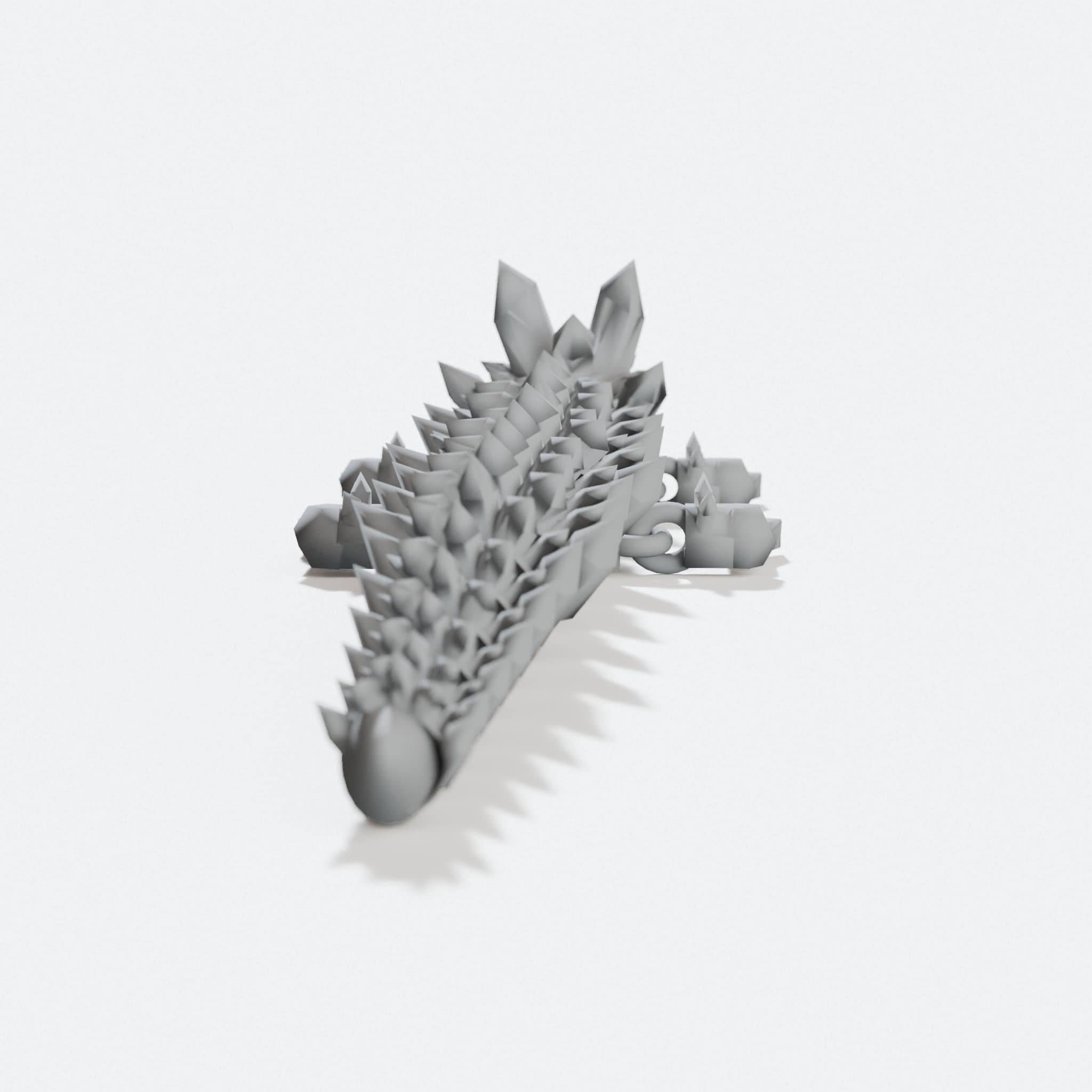 Crystal Dragon 3D Printed Toy, Flexible Fidget Toy