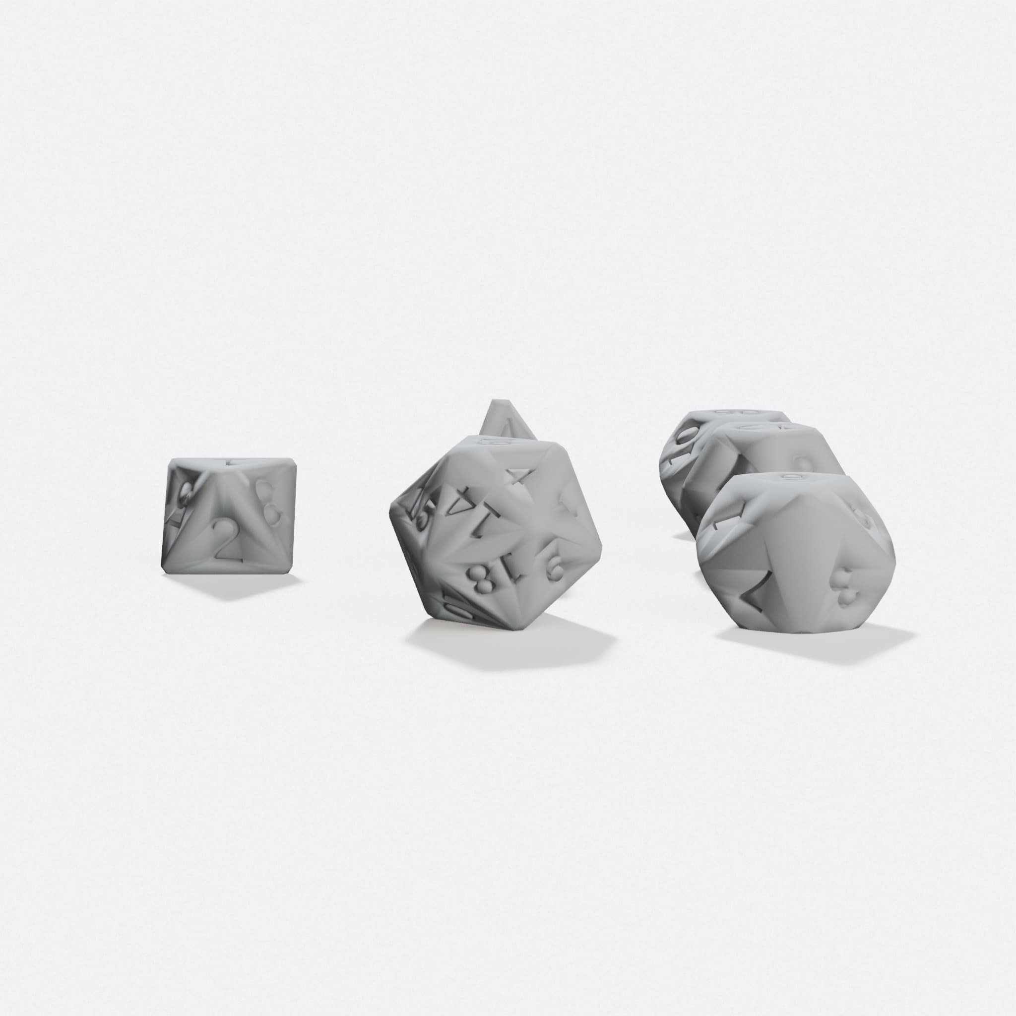 Polyhedral Dice Set for DnD – 3D Printed Dungeons and Dragons Dice