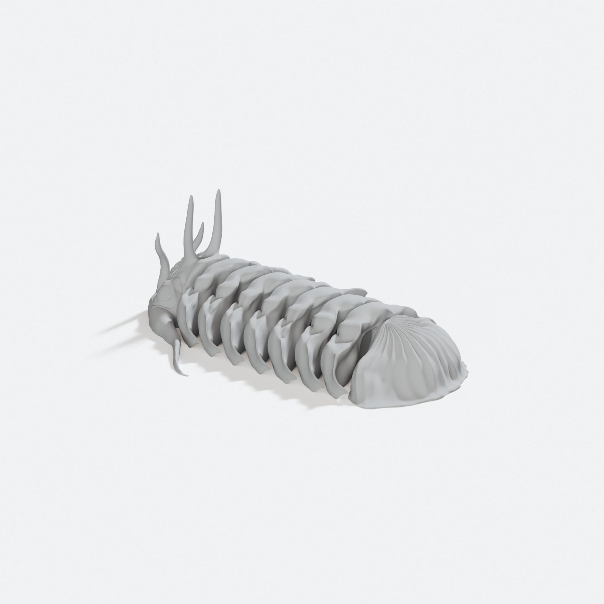 Articulated Trilobite 3D Printed Toy with Strong Antennae