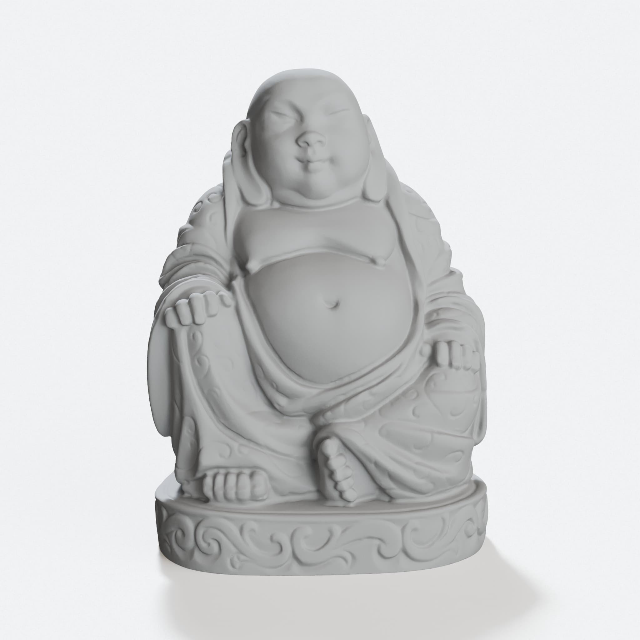 Buddha Hi-Res Statue with Flat Bottom