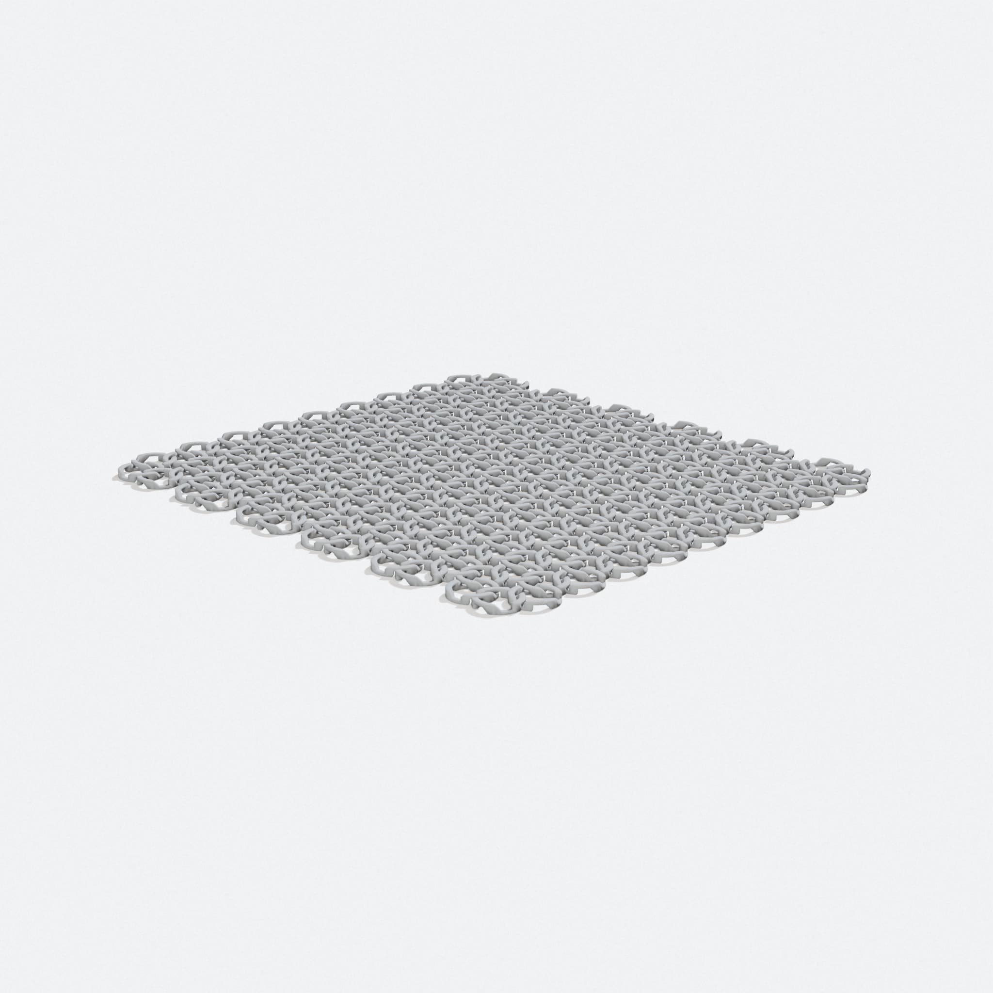 3D Printed Medieval Chainmail Ornament Fabric