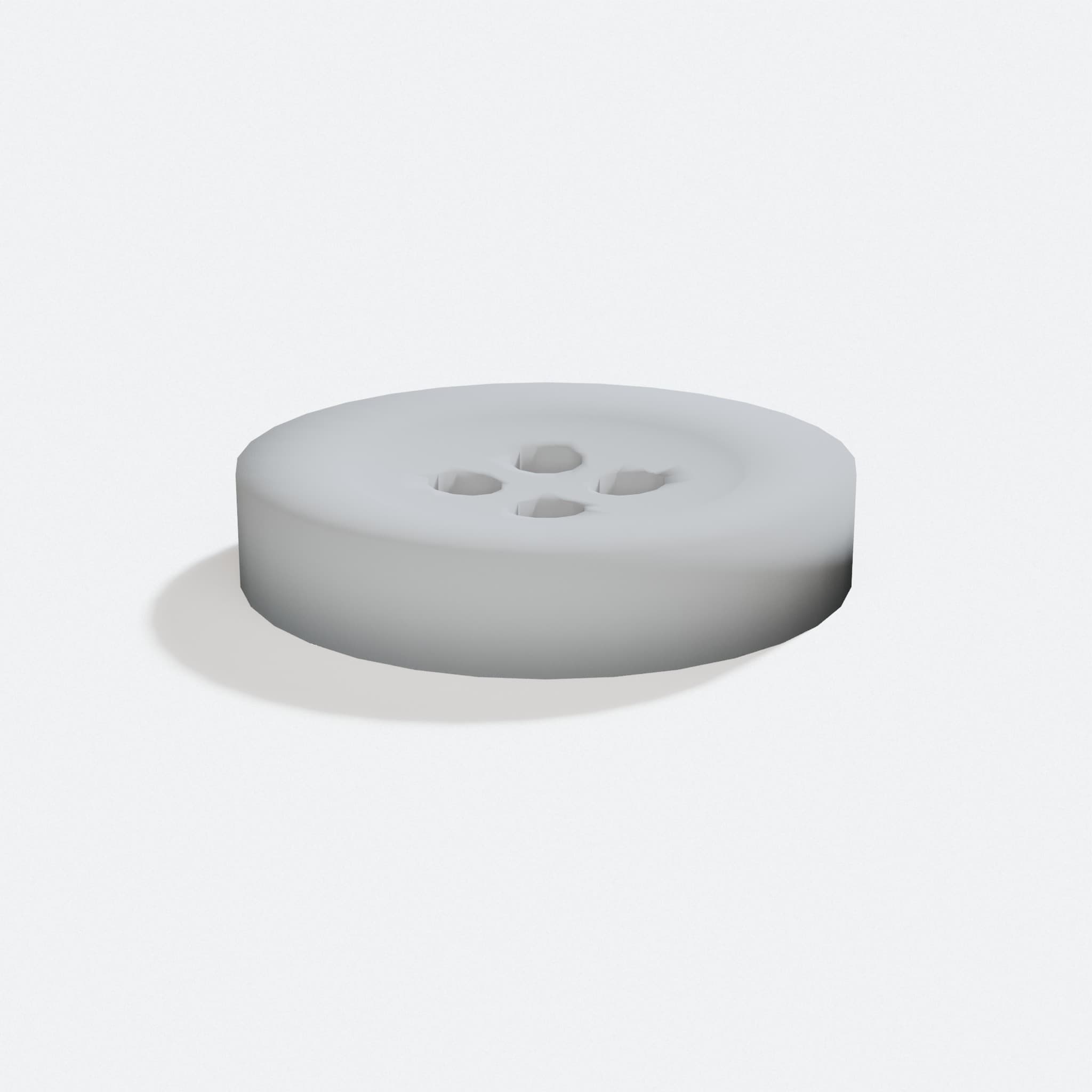Classic 4-Hole Button, 3D Printed Home Decor