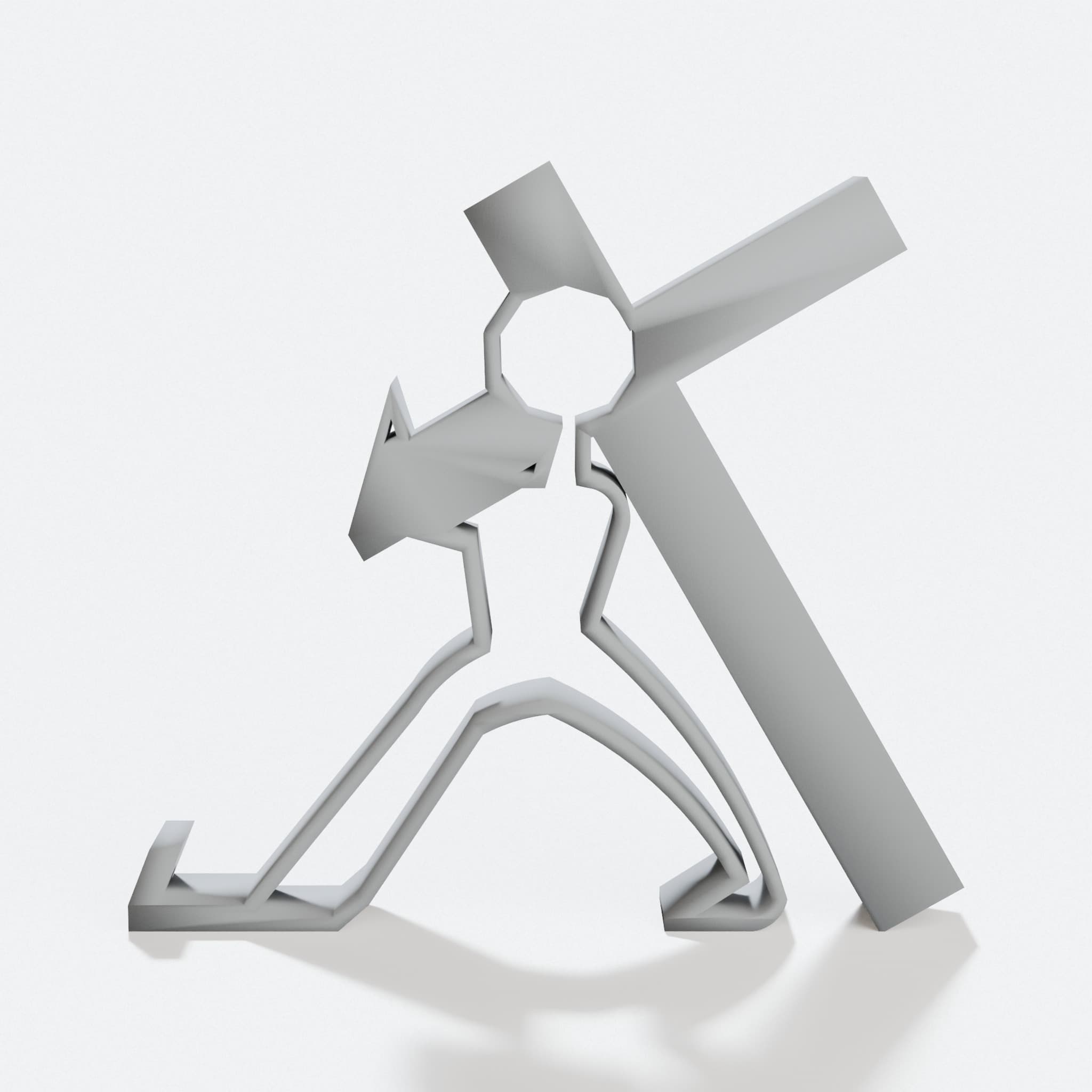 Jesus Carries Cross 3D Printed Phone Stand for iPhone