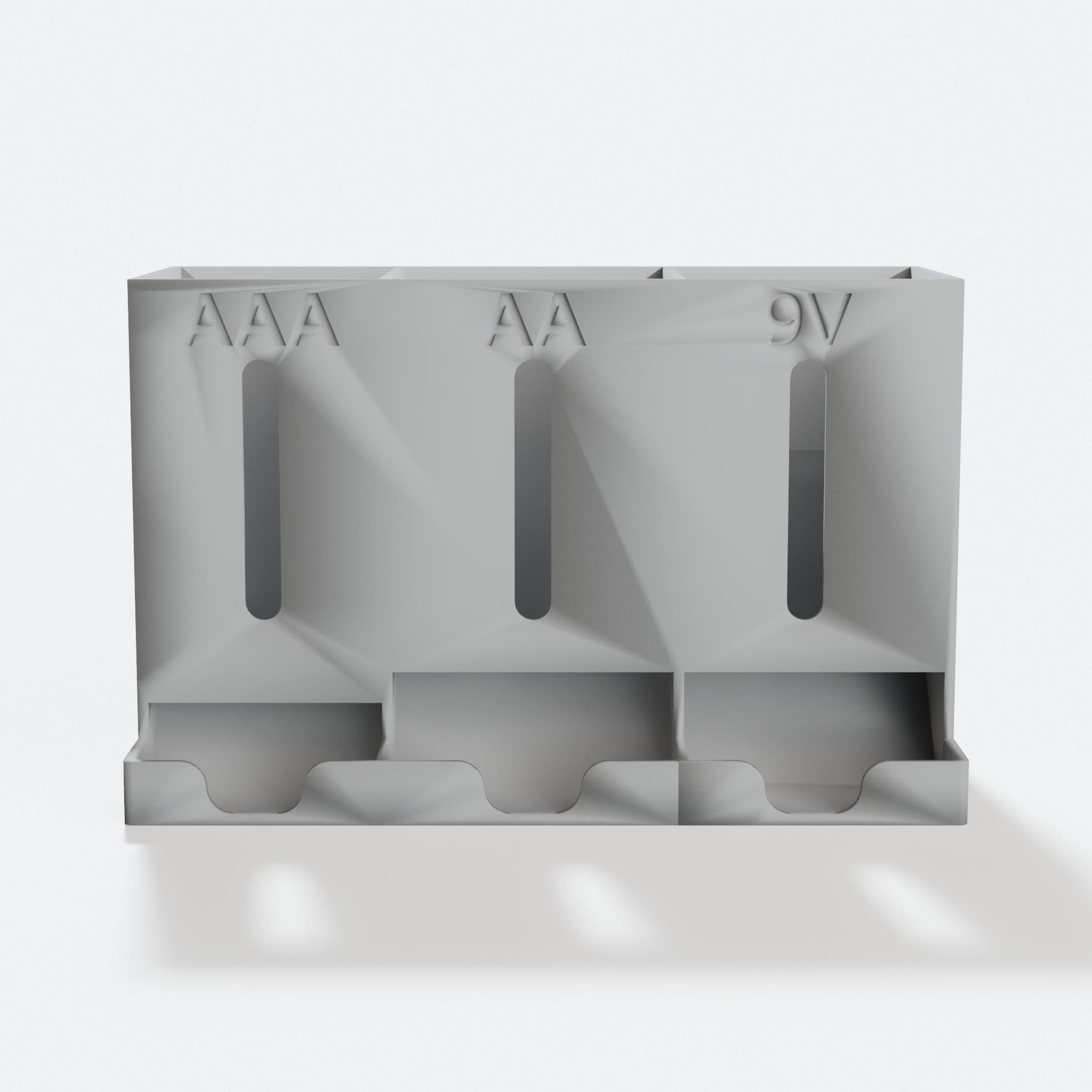 3D Printed Battery Organizer for AA, AAA and 9V