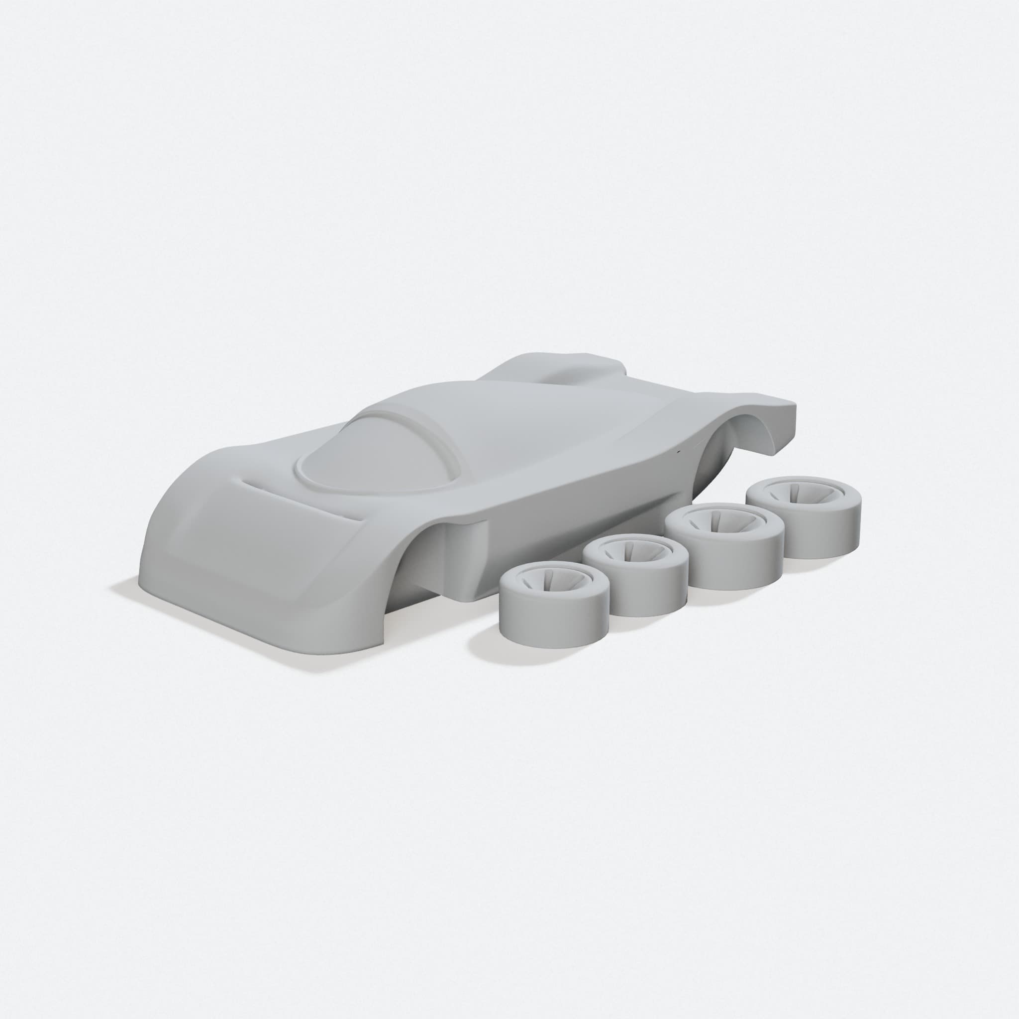 Mercedes C9 Le Mans Race Car - 3D Printed Toy Model