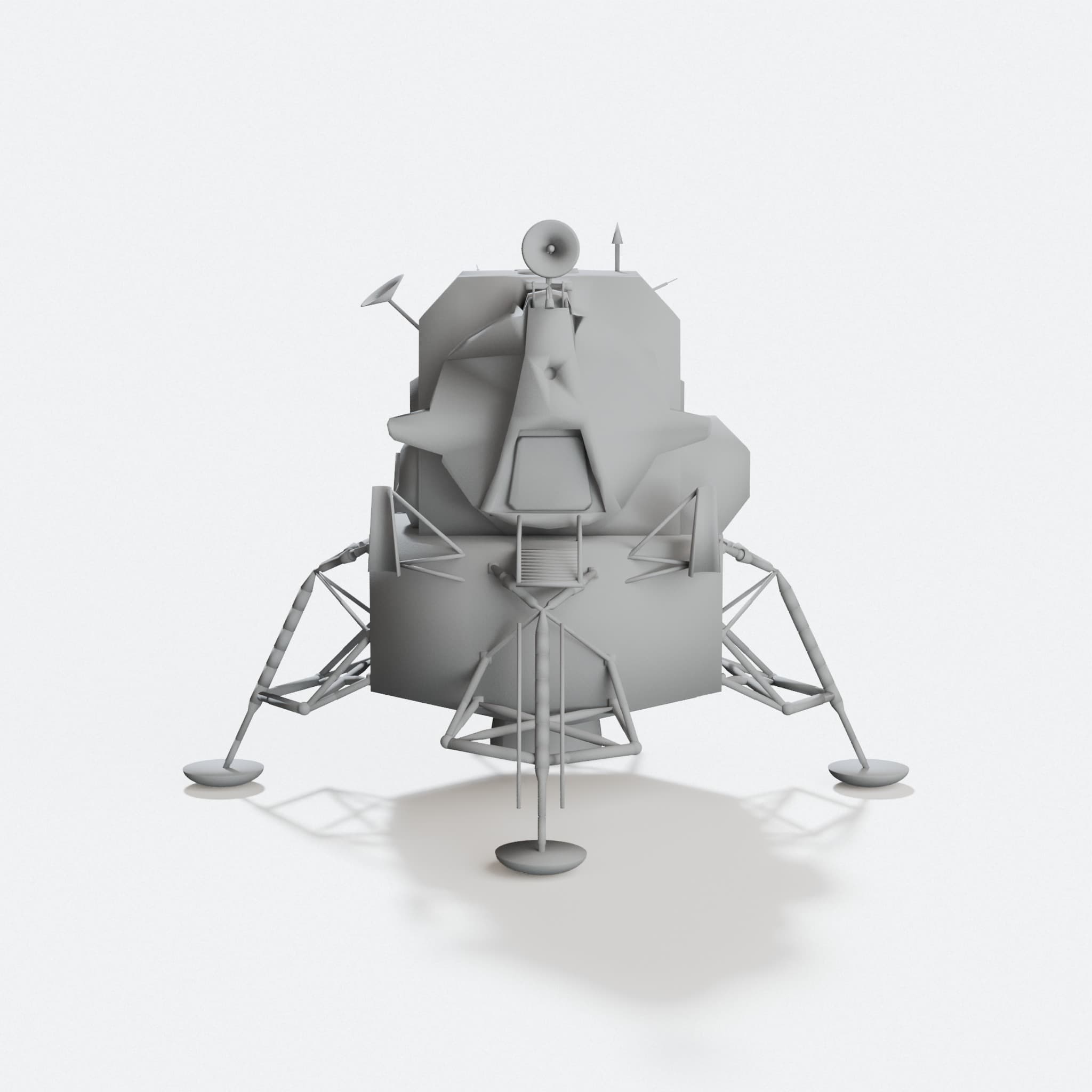 Lunar Lander 3D Printed Ornament, NASA Space Decor