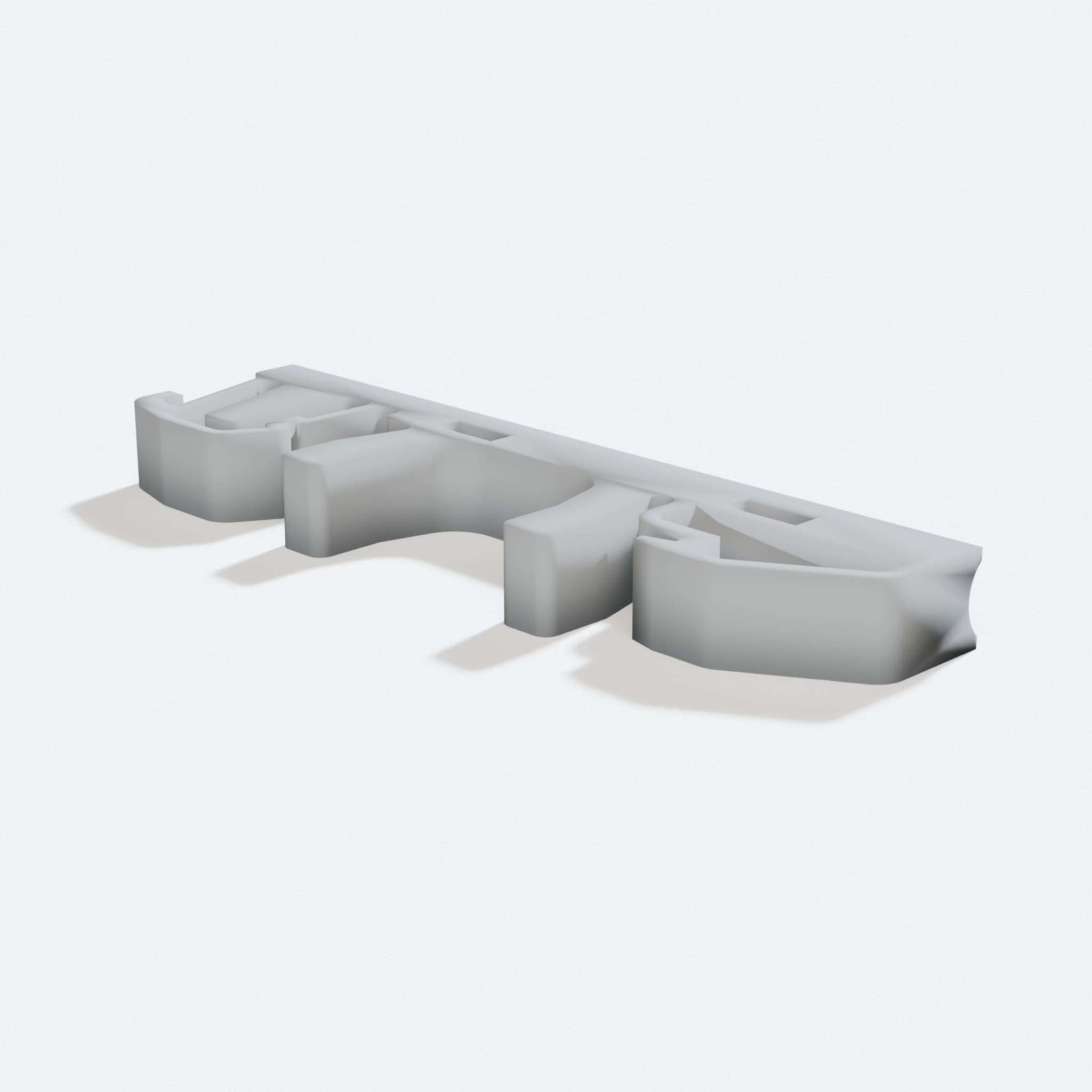 DIN Rail Cable Clamp with Zip Tie Slots