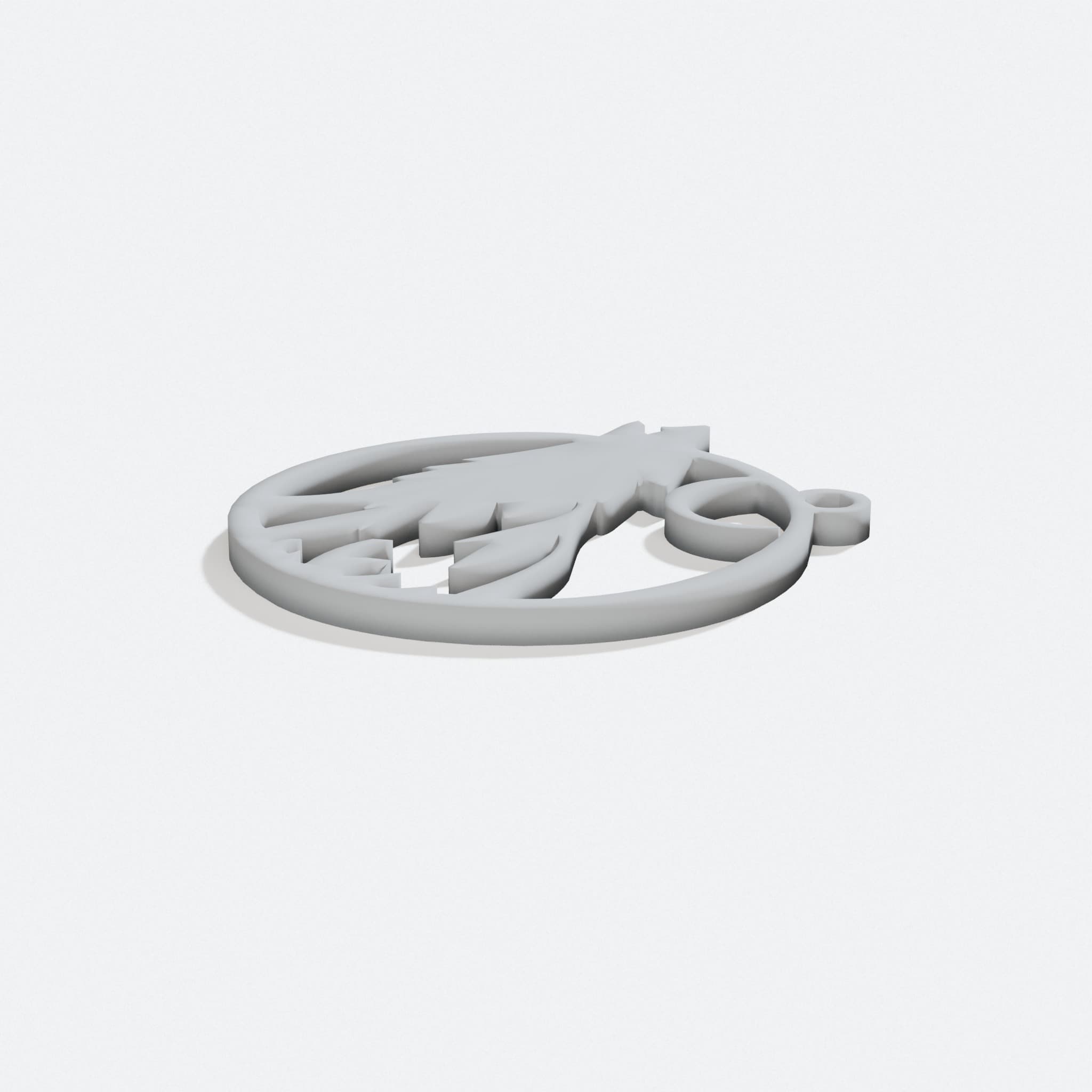 Night Wolf 3D Printed Keychain