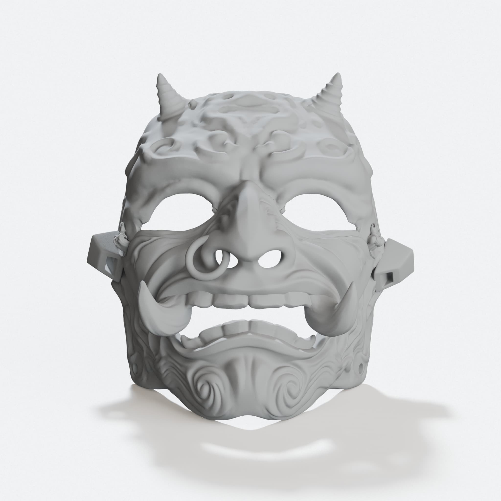 Tusked Oni Mask 3D Printed Toy