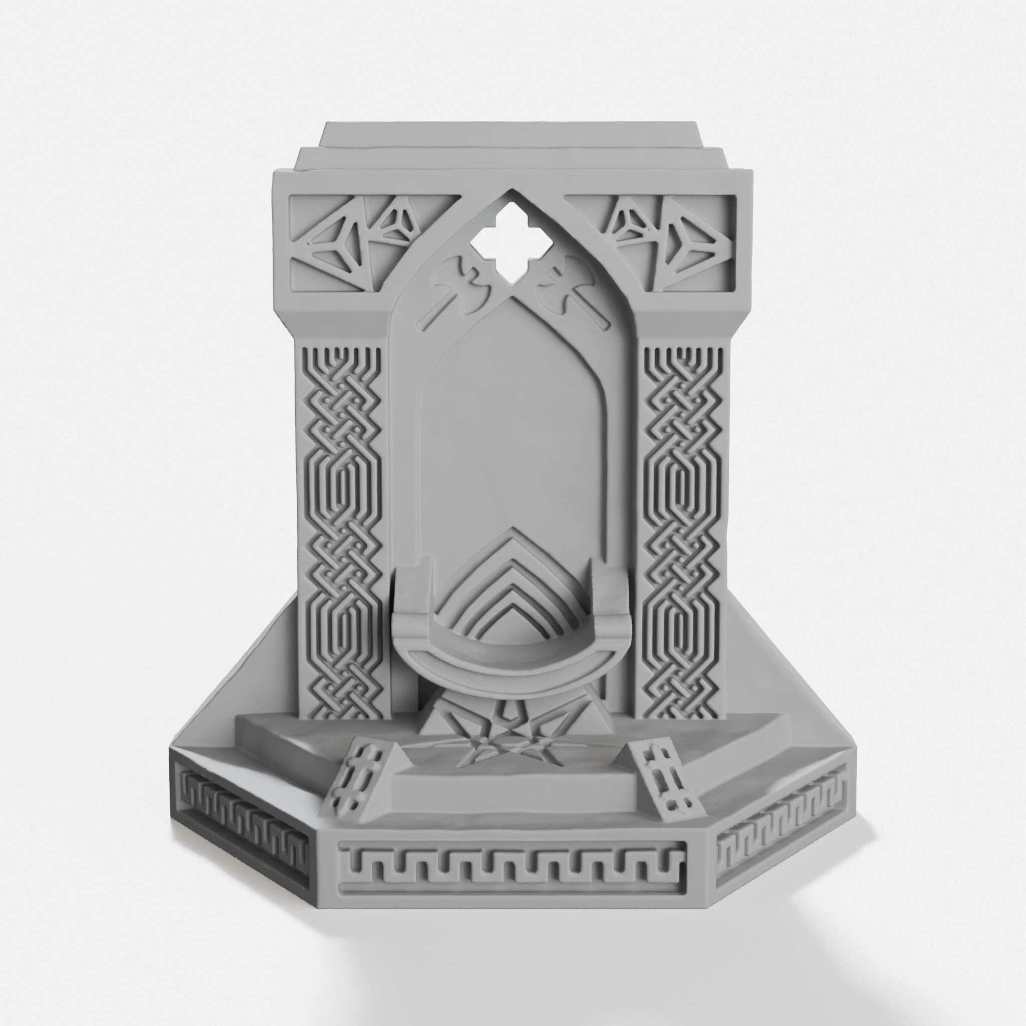 OpenForge Dwarven Throne 3D Printed Toy for Tabletop RPG